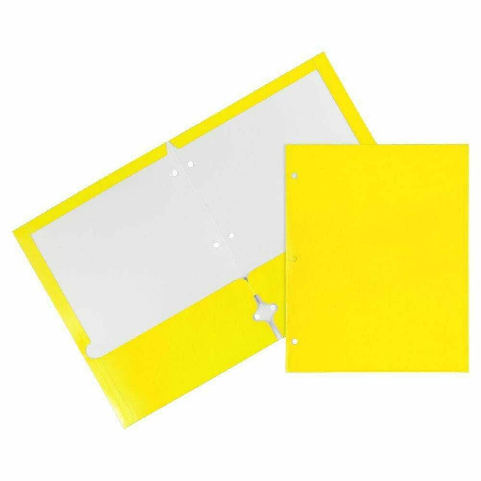JAM Paper 9.5" x 11.5" Glossy 3-Hole Punch Folders, 12ct.