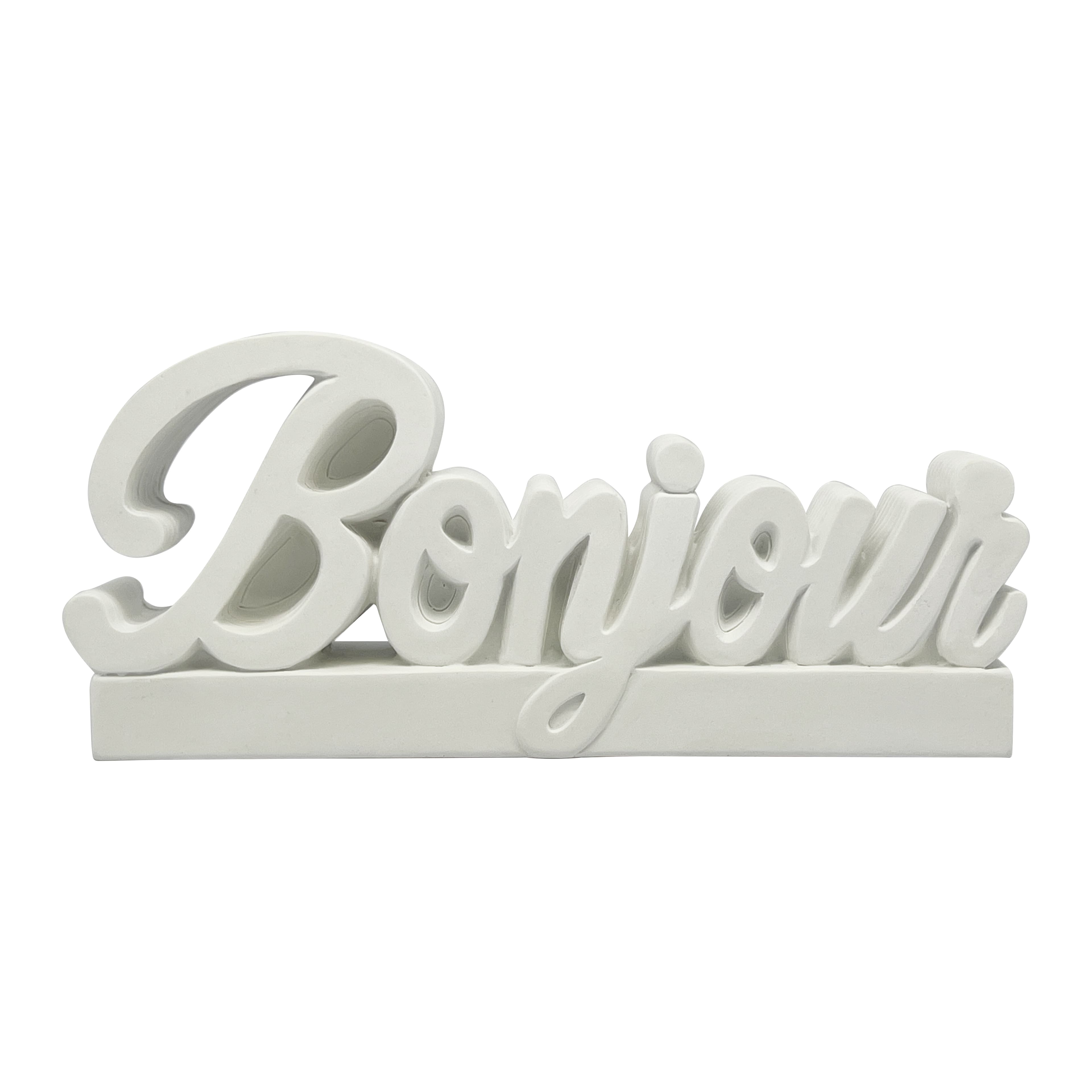 Jonathan Adler x Michaels 9" Script DIY Resin Bonjour Figurine