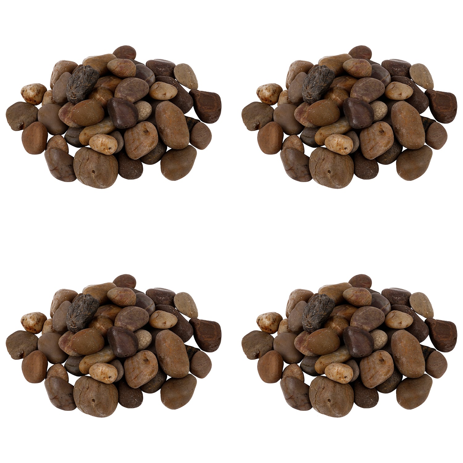 4 Pack: Dark Brown & Tan River Rocks by Ashland™