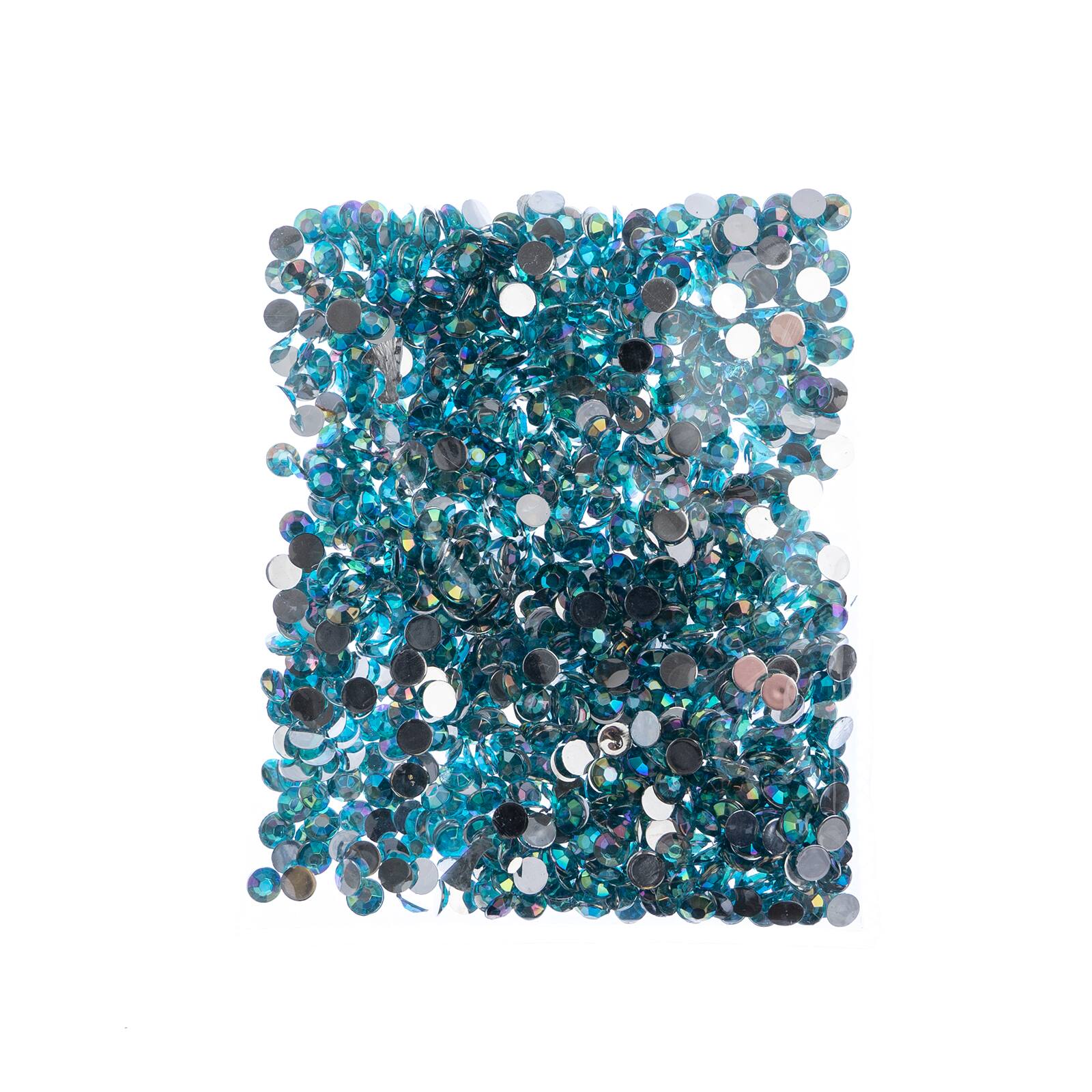 John Bead 6mm Acrylic Round Flat Back Rhinestones, 1,000ct.