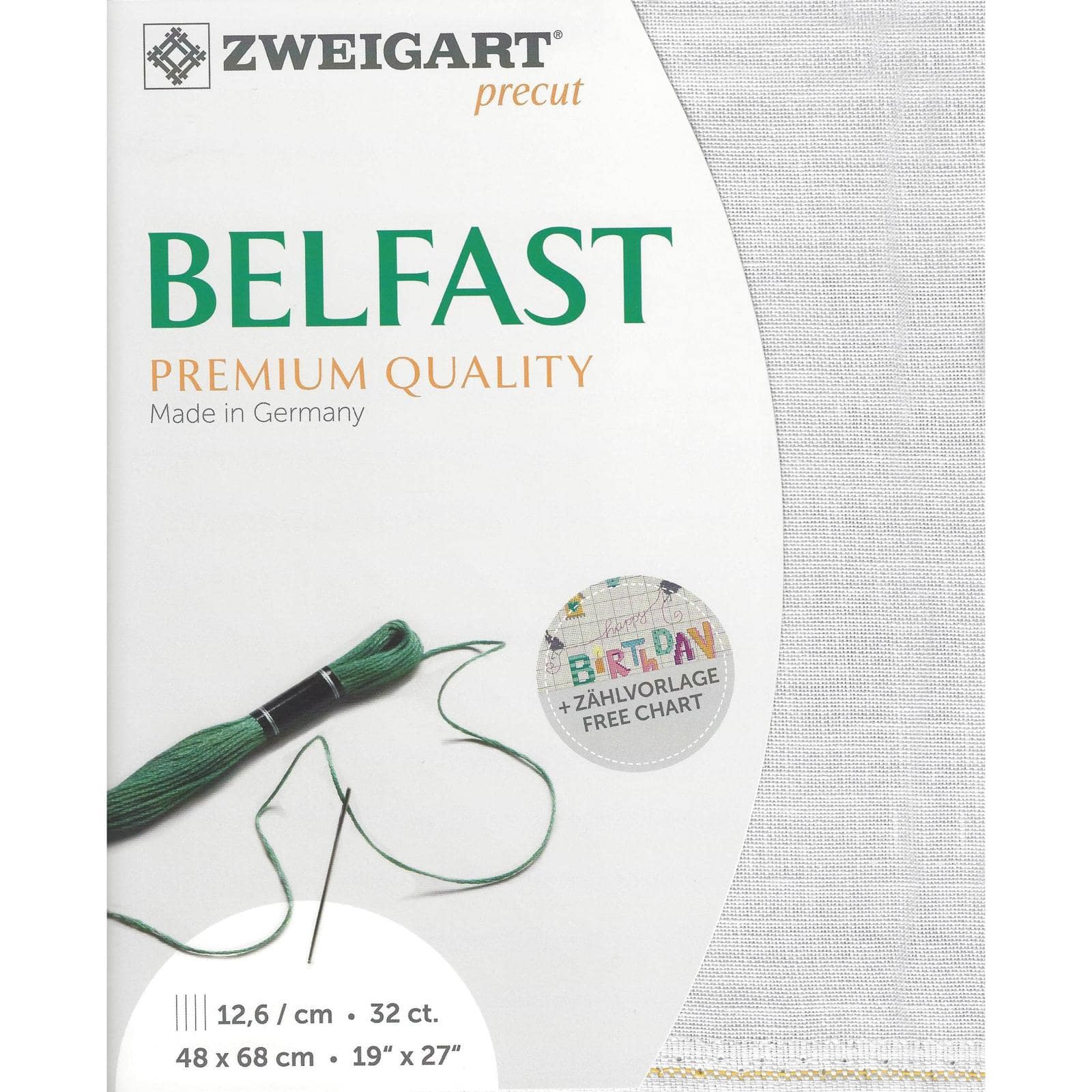 Zweigart® Precut Belfast 32 Count Canvas, 19" x 27"