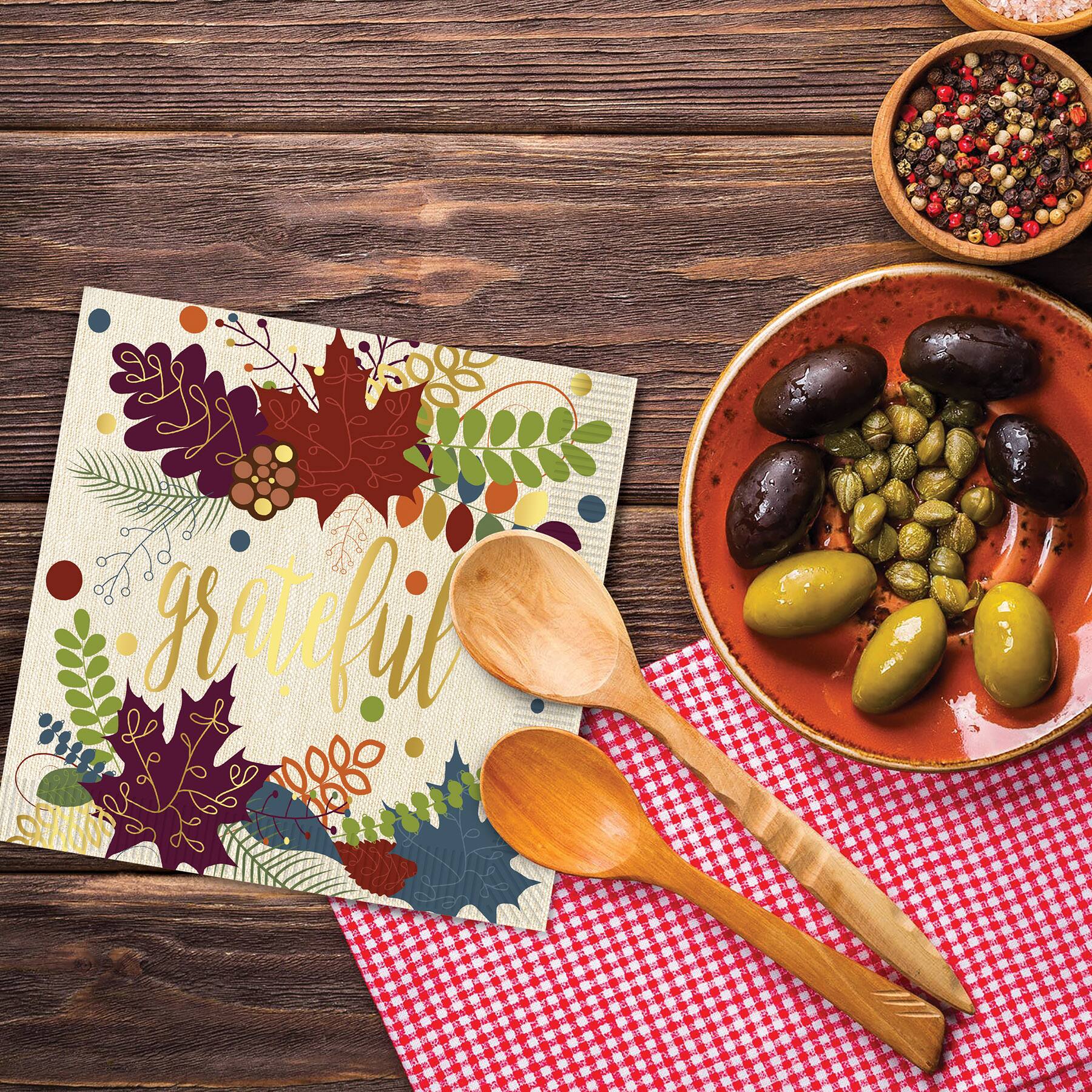 Beistle 6.5" x 6.5" Friendsgiving Luncheon Napkins, 32ct.