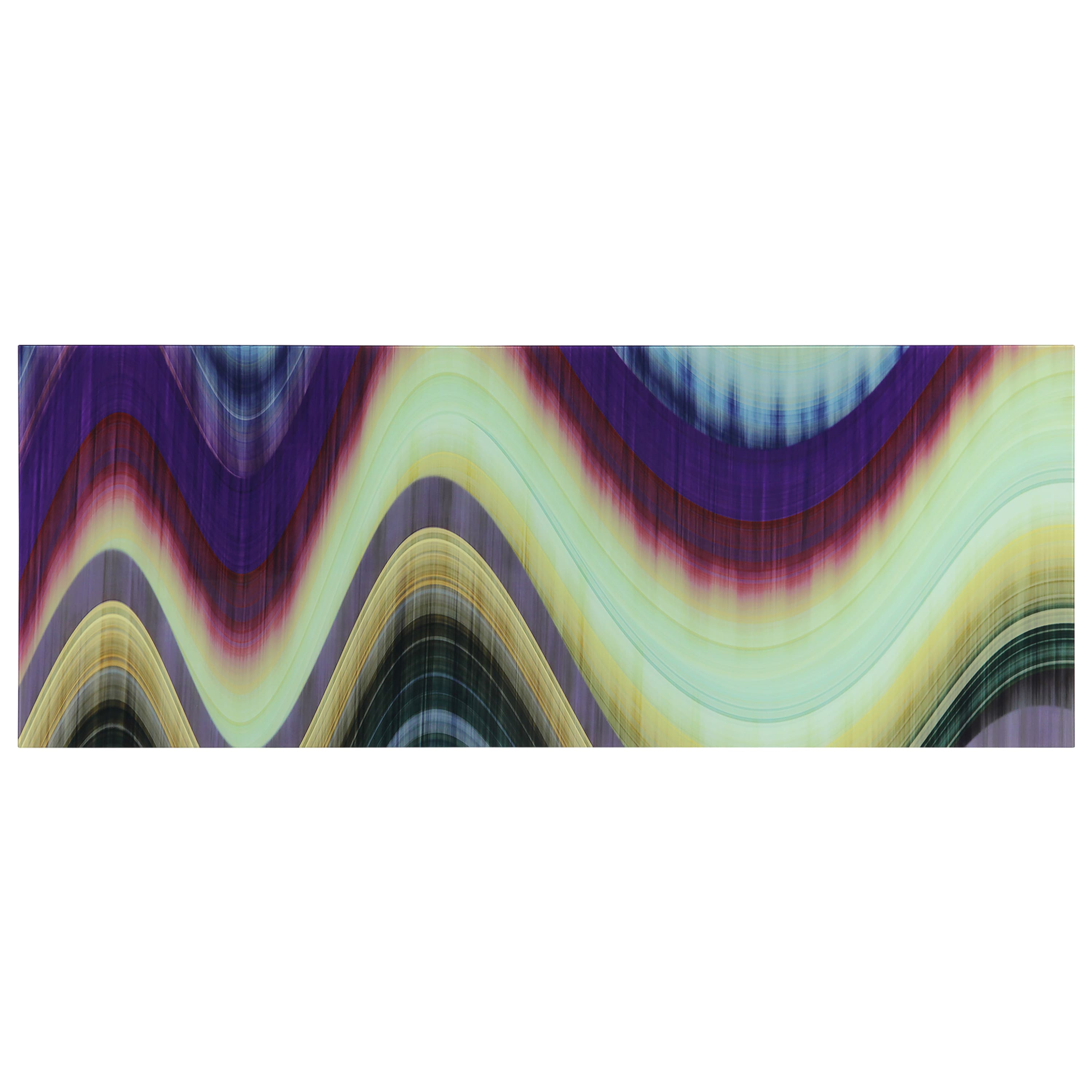 Empire Art Direct 24" x 63" Rumba Abstract 3 Frameless Free Floating Printed Tempered Glass Wall Art