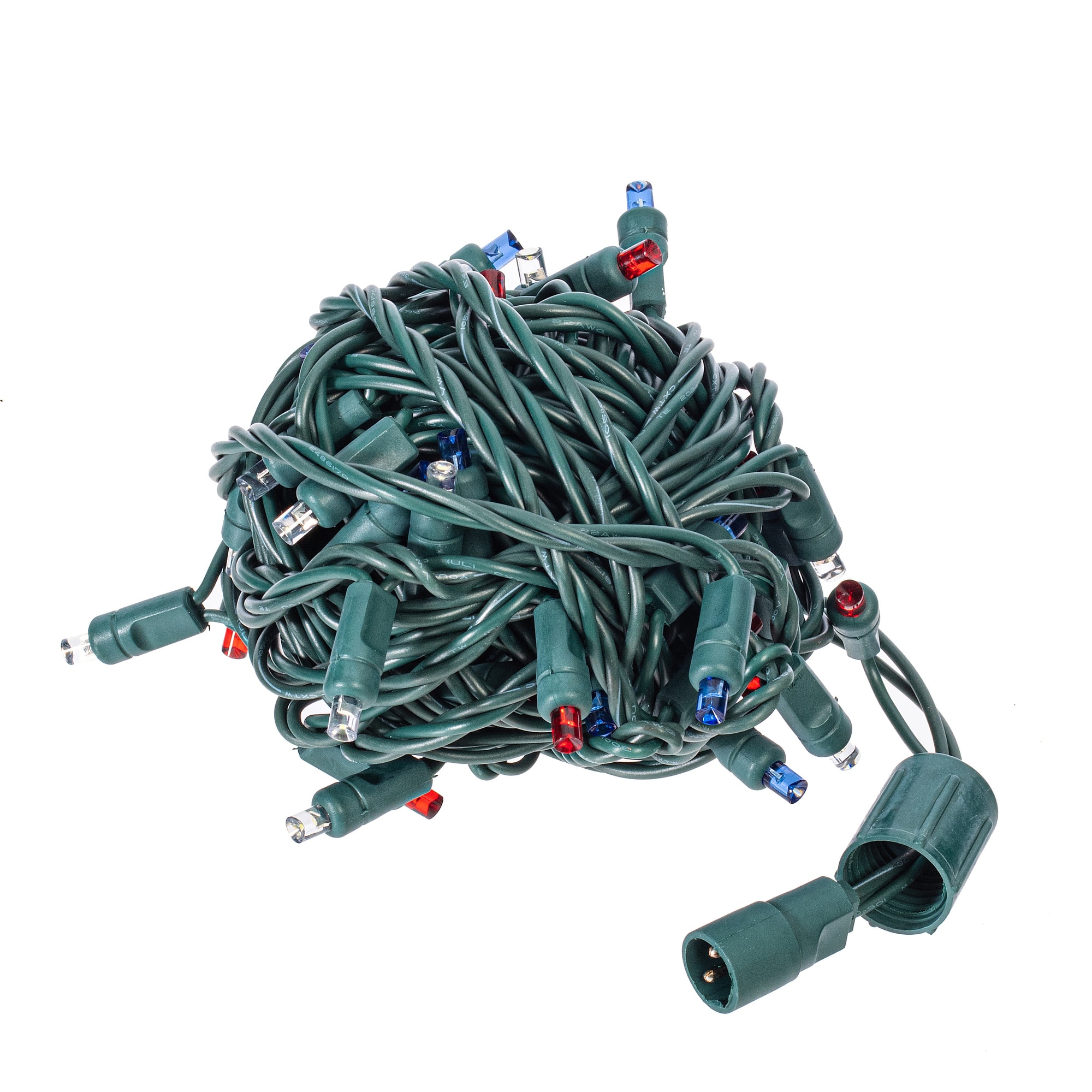 Vickerman 50ct. Red, White & Blue Wide Angle Single Mold End-Connecting Coaxial Non-Rectified LED Light Set String