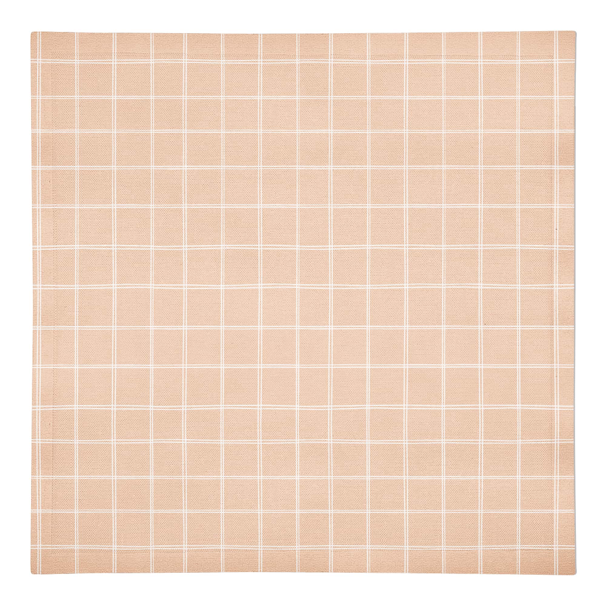 Peach Grid 10" x 10" Cotton Twill Napkin