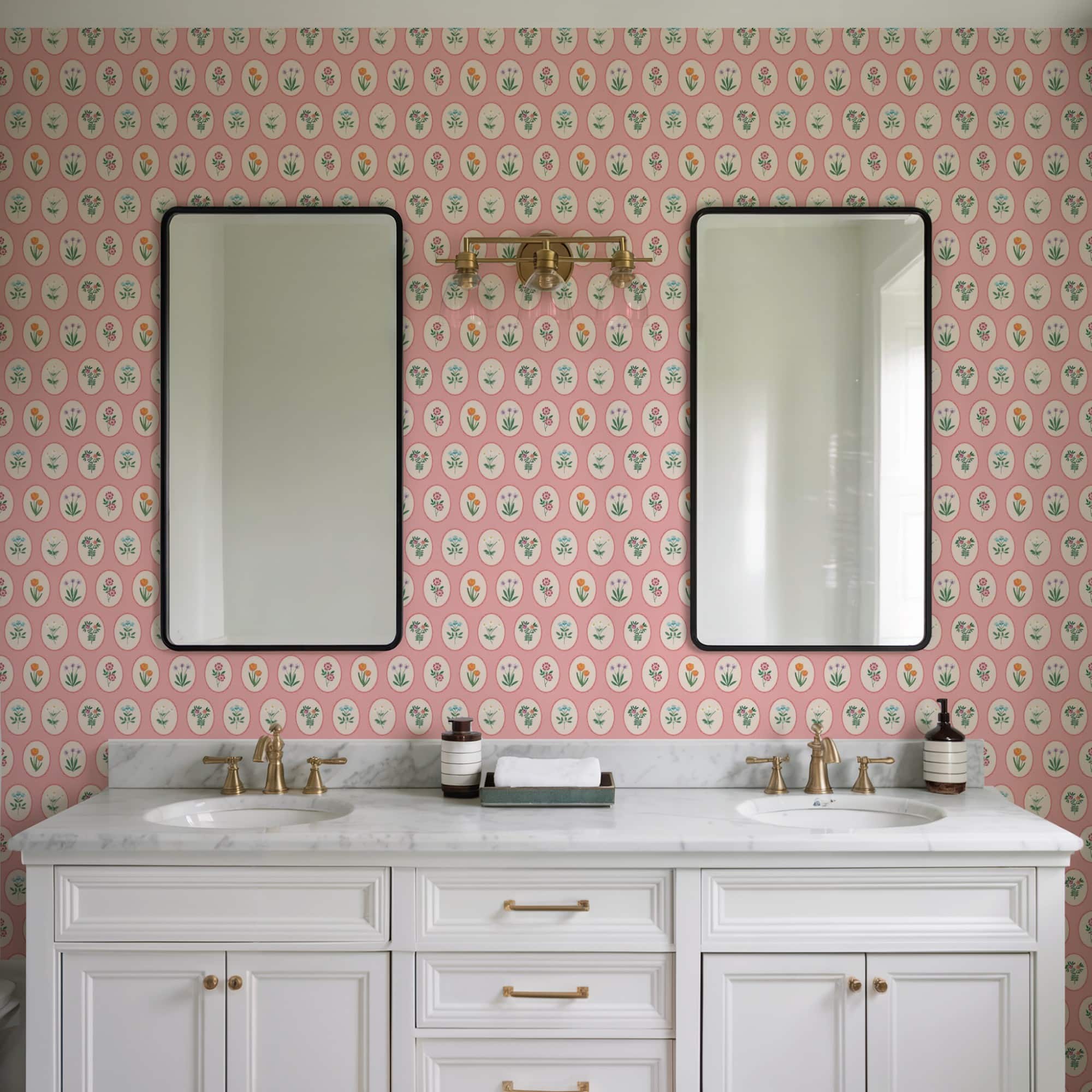 Designs Direct Heirloom Floral Medallions Peel & Stick Wallpaper