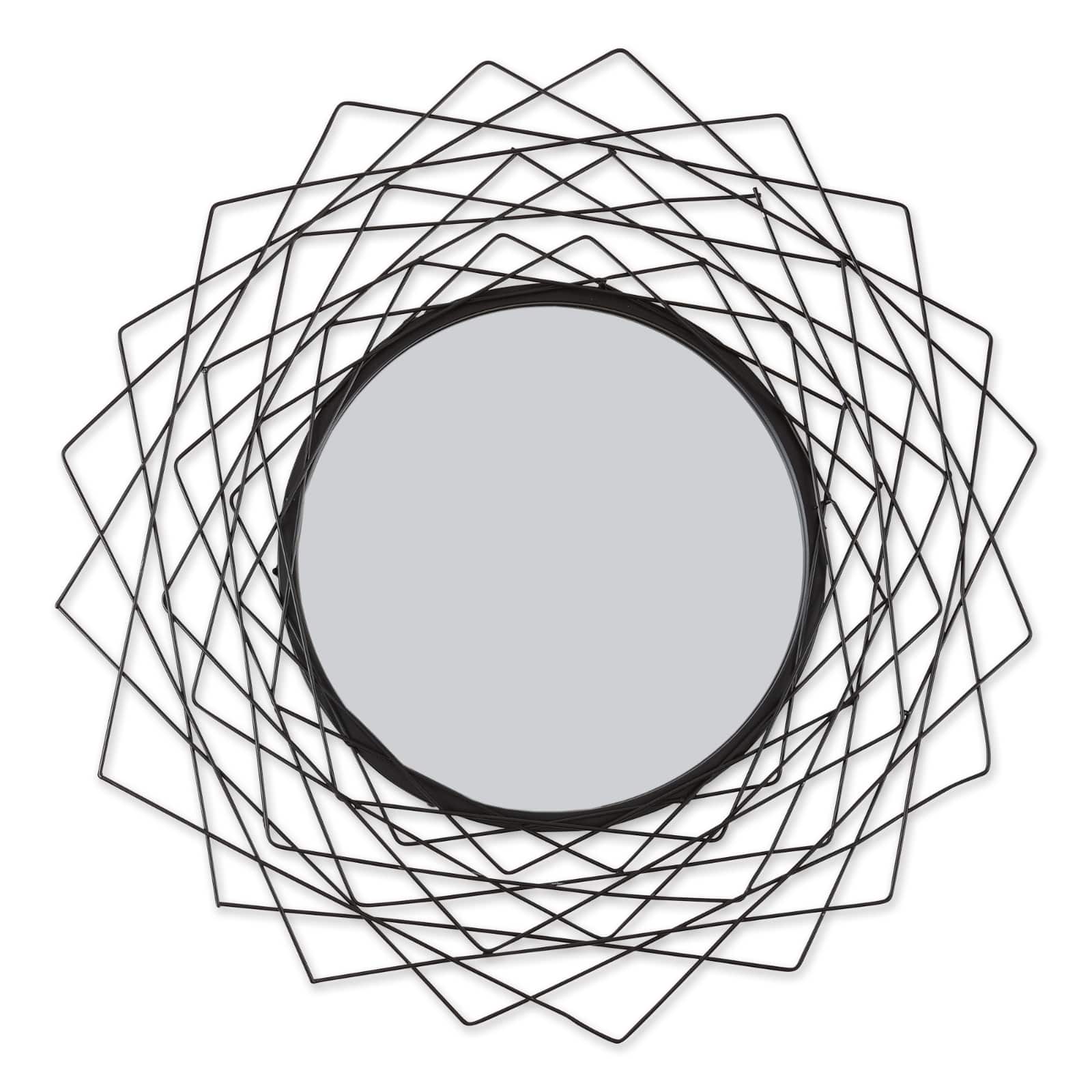 Geometric Black Wall Mirror