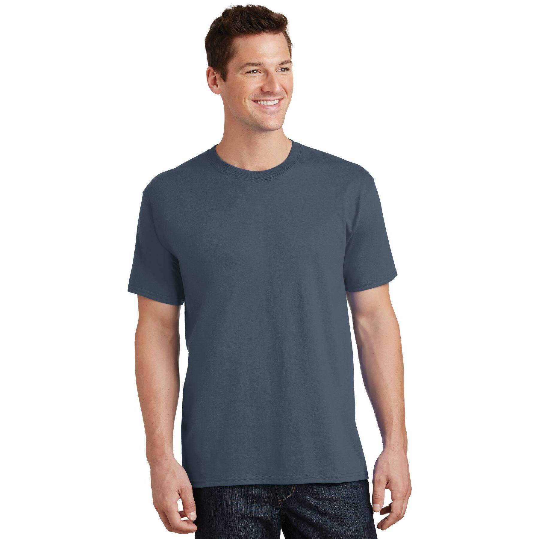 Port & Company&reg; Darks Core Cotton T-Shirt in Steel Blue | Medium | Michaels&reg;