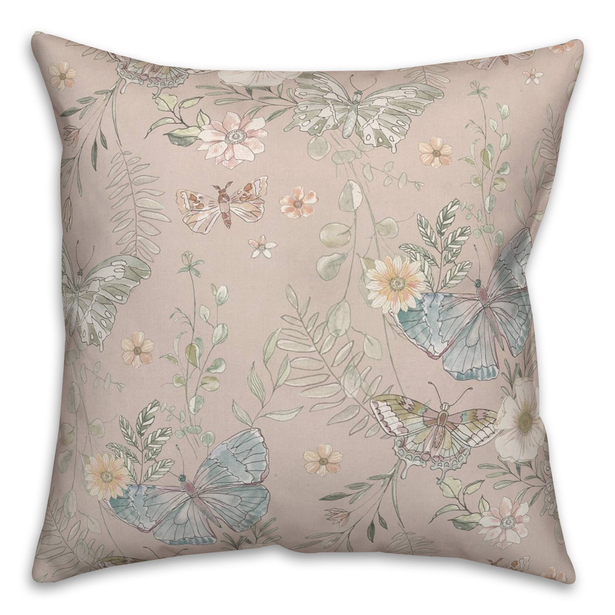 Butterflies Throw Pillow