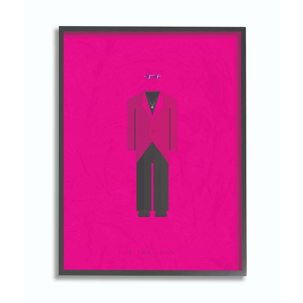 Stupell Industries Elton John Fashion Design Wall Accent with Black Frame