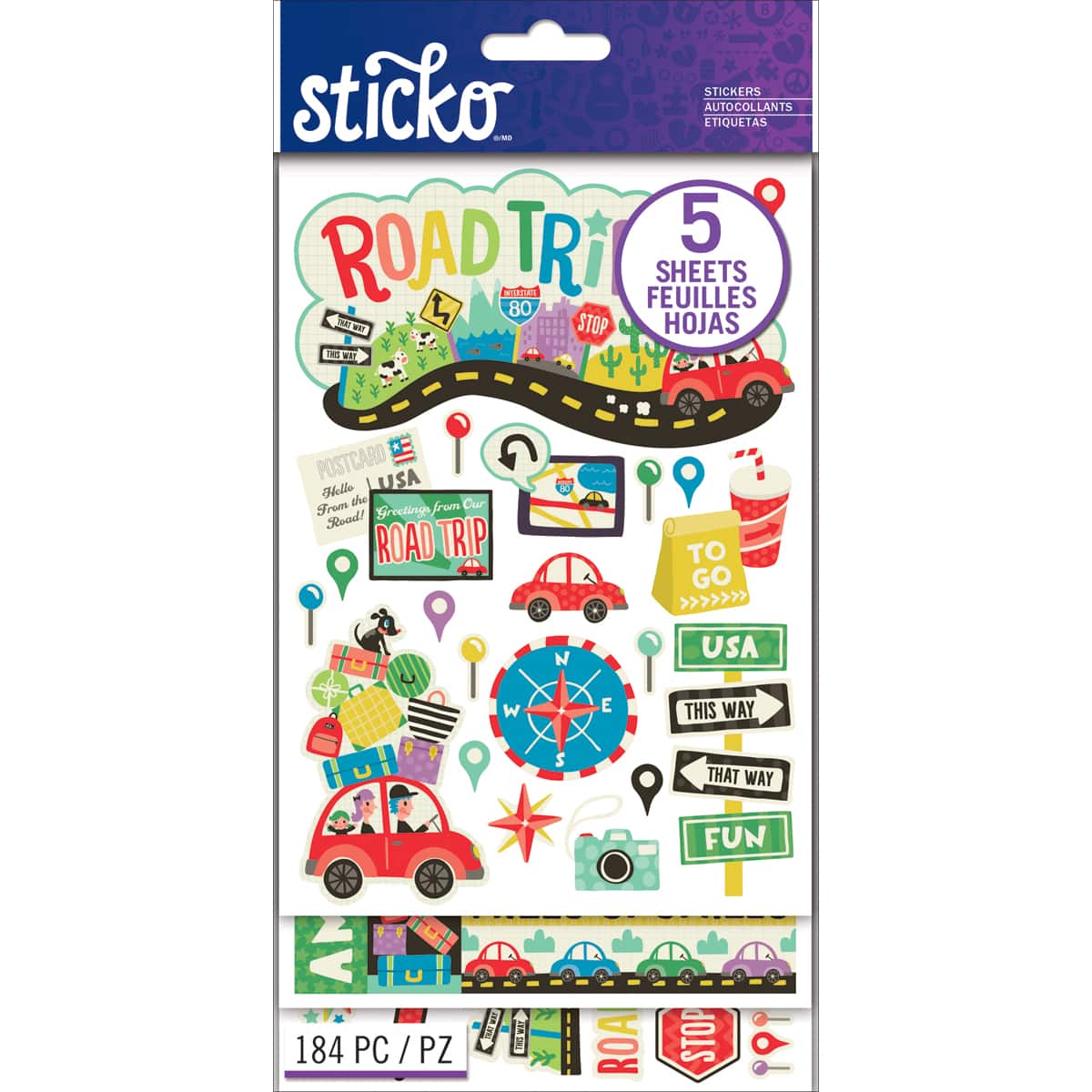 Sticko® Road Trip Flip Pack