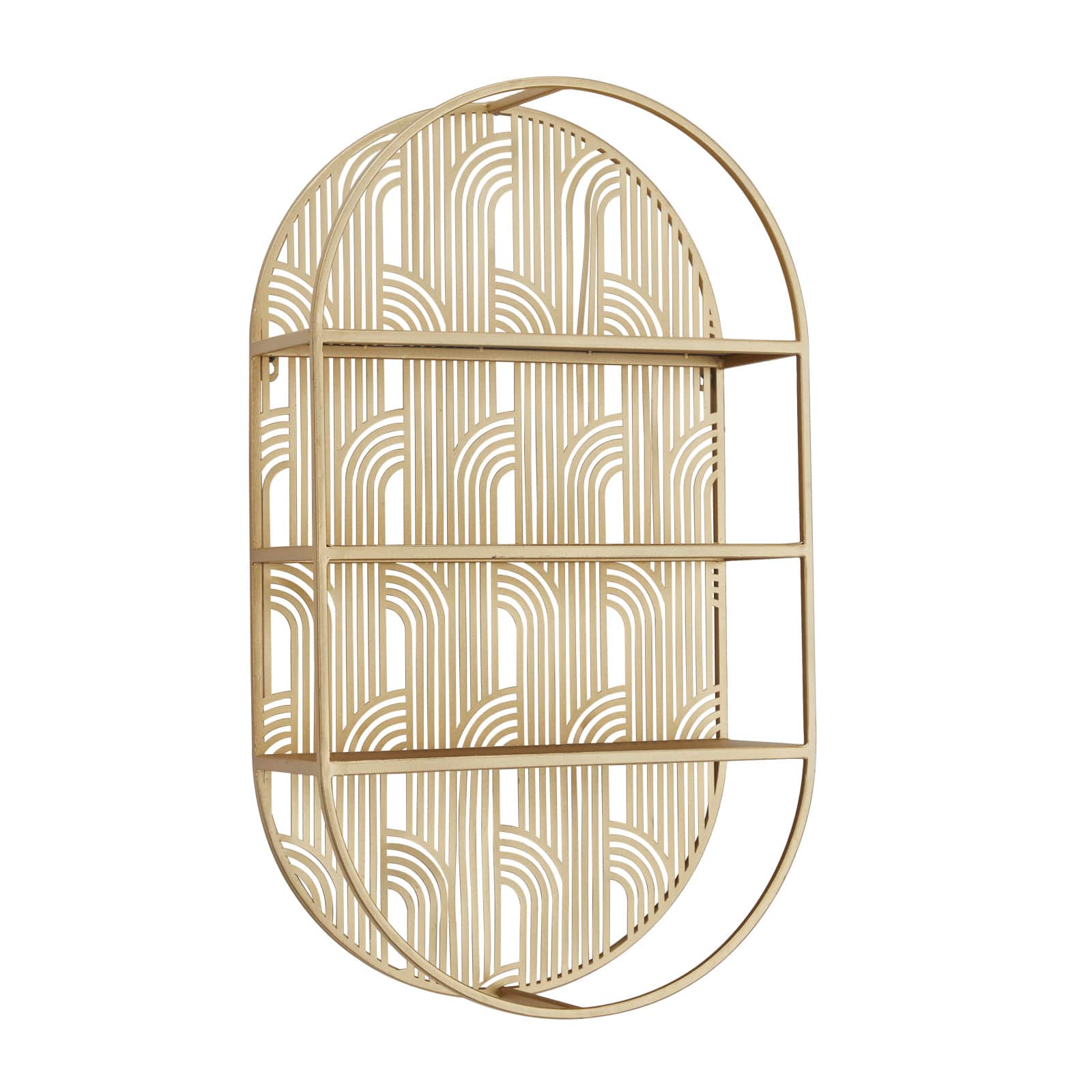 Gold Glam Wall Shelf, 16" x 6" x 28"