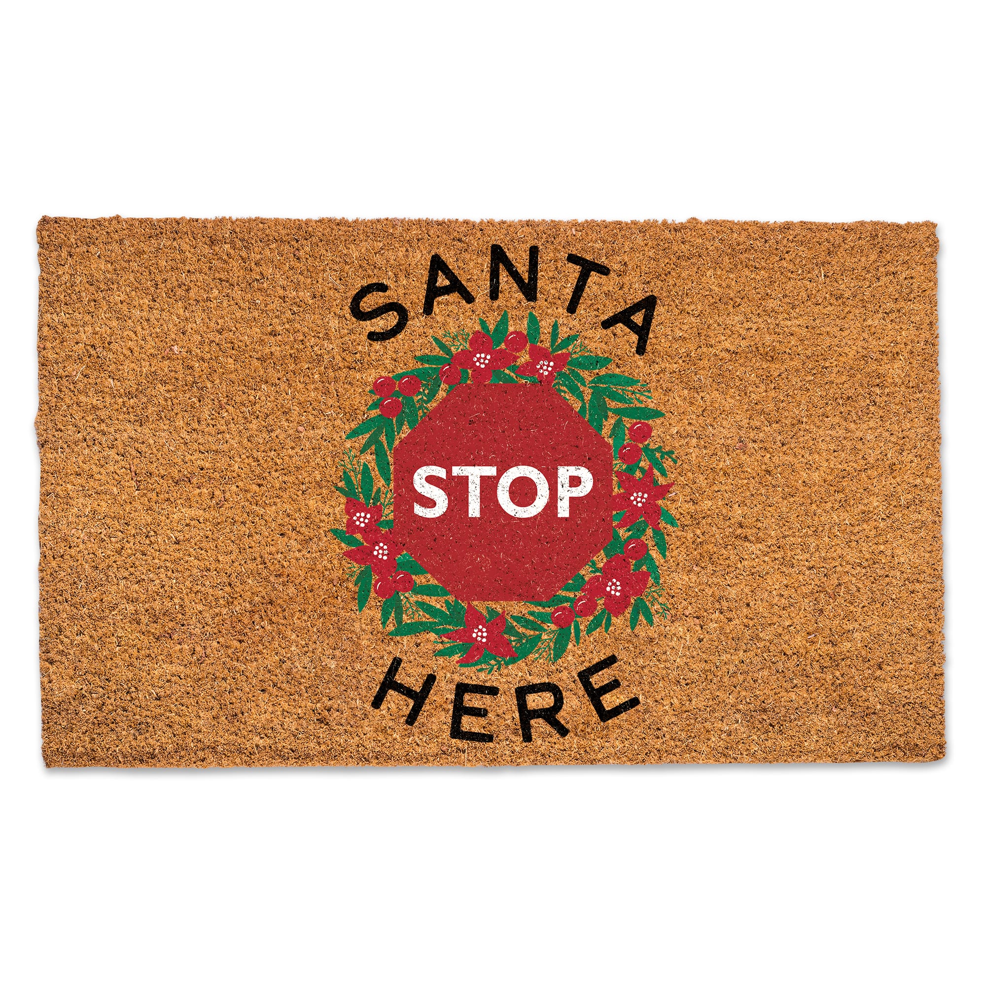Santa Stop Here Doormat