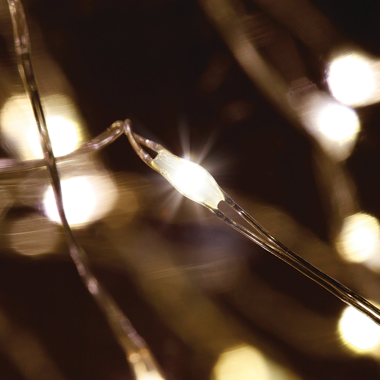 Guirlande de micro lumières à DEL décorative sur fil argenté de 4,57 m d’Apothecary & Company