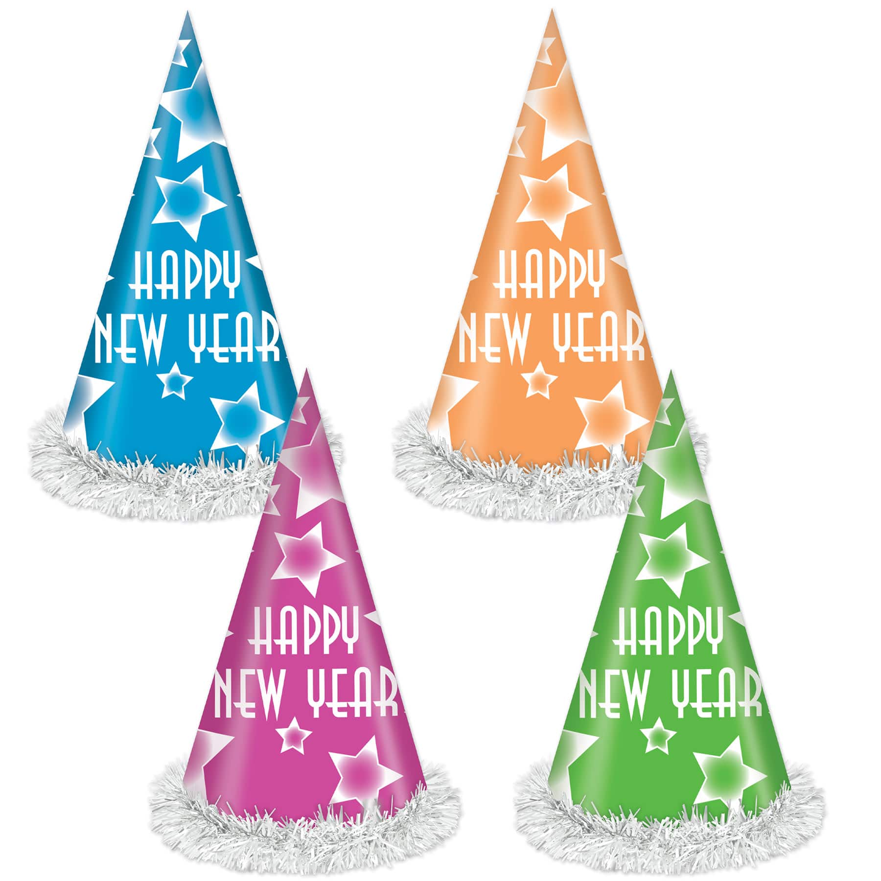 Beistle 12" Happy New Year Party Hats, 25ct.