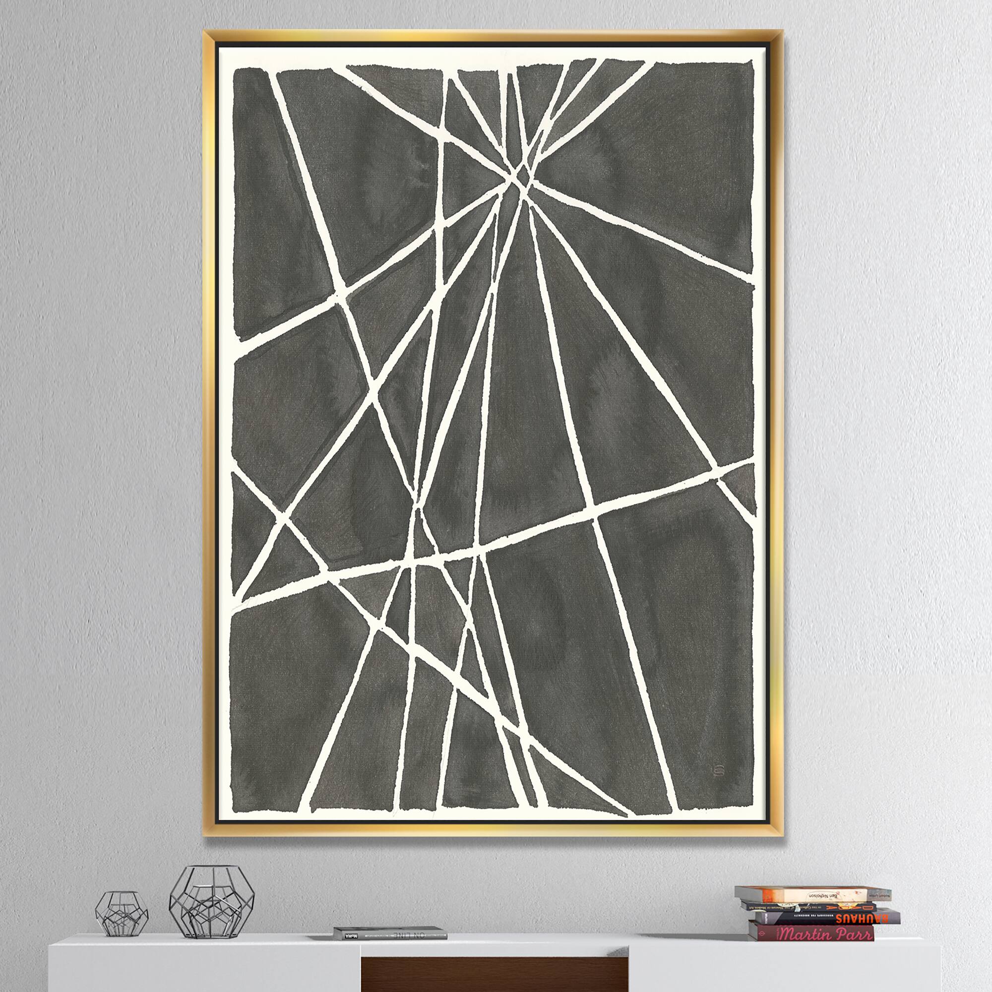 Designart - Minimalist Graphics II - Transitional Canvas in Gold Frame
