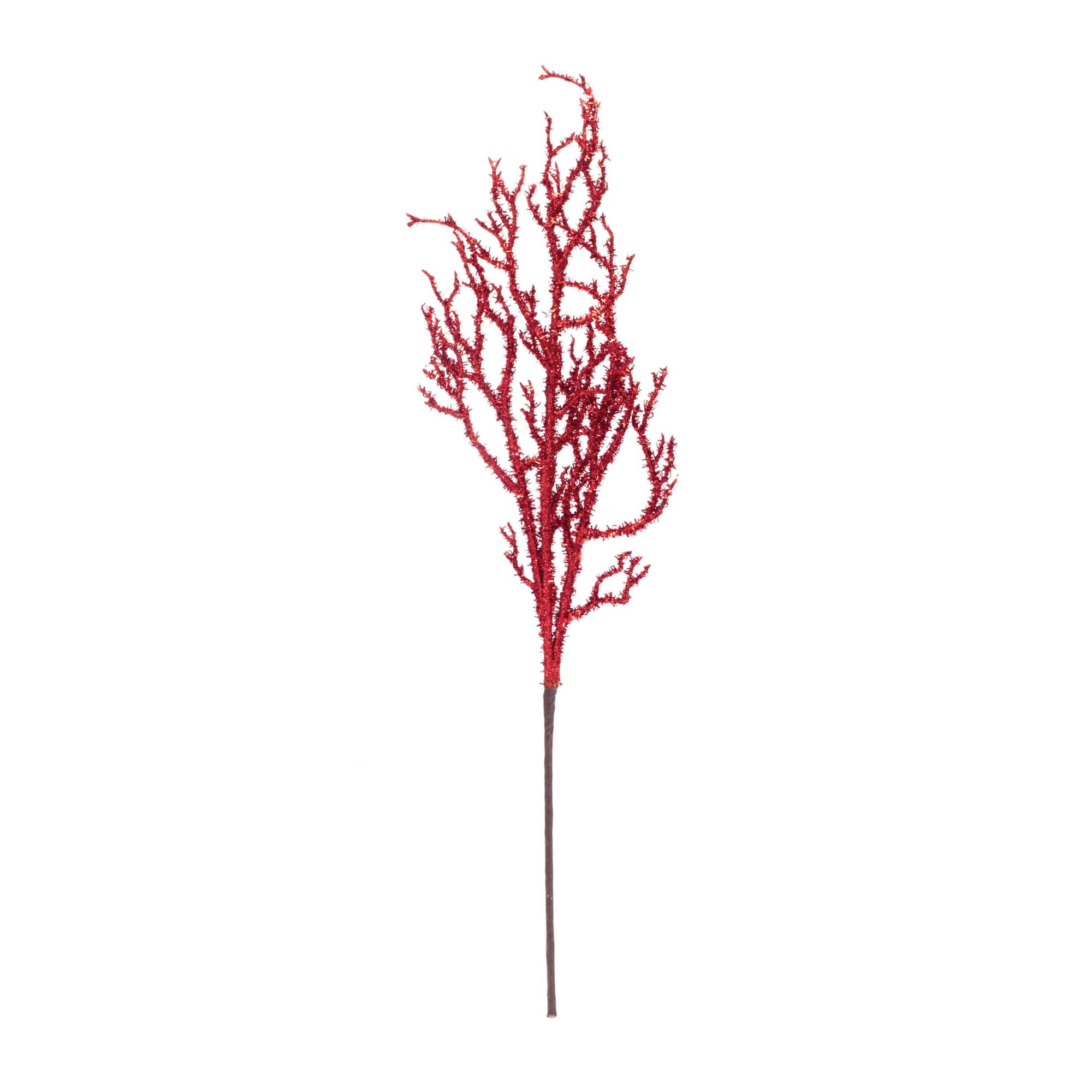 Glittered Tinsel Branches, 12ct.