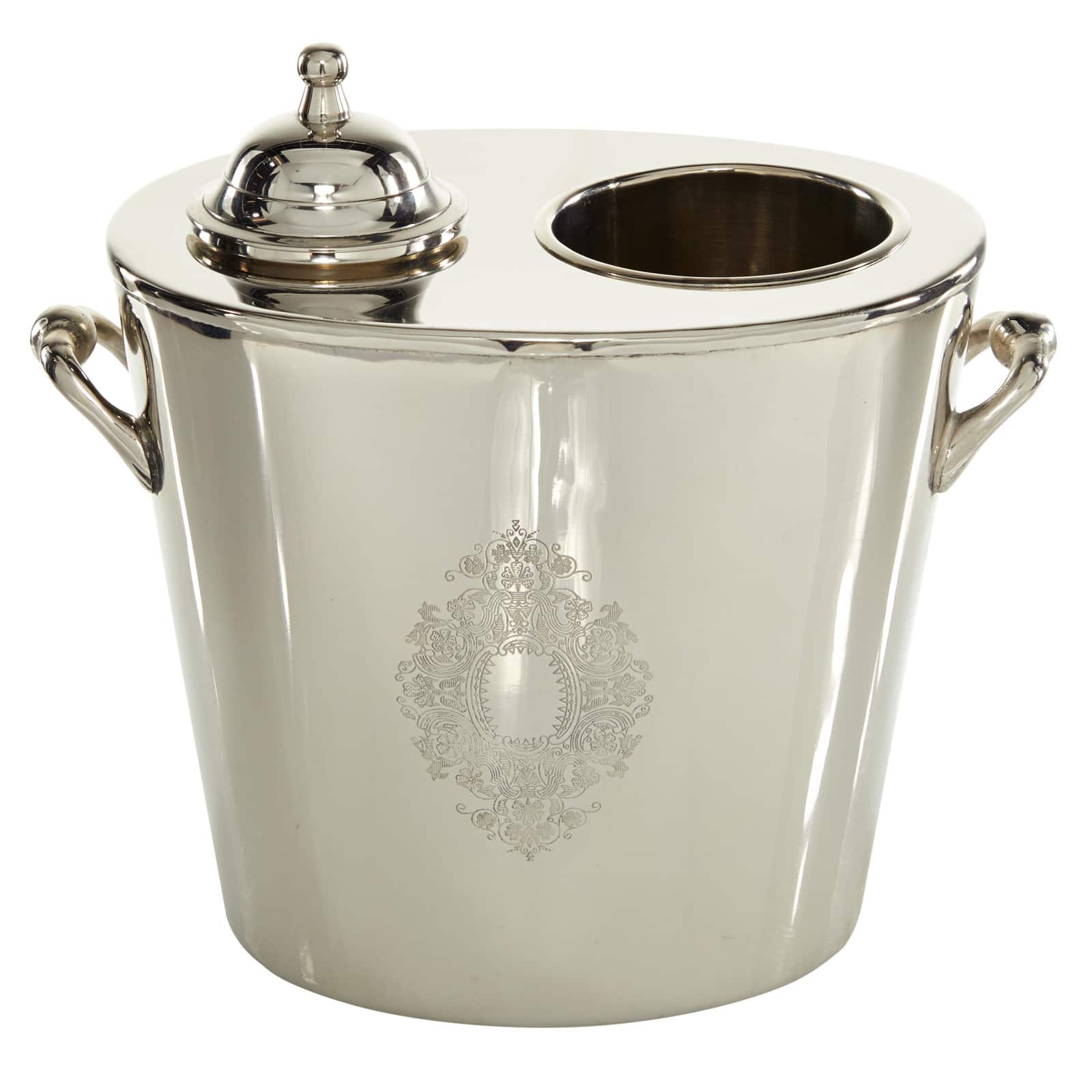 11" Silver Metal Traditional Wine Holder Cooler