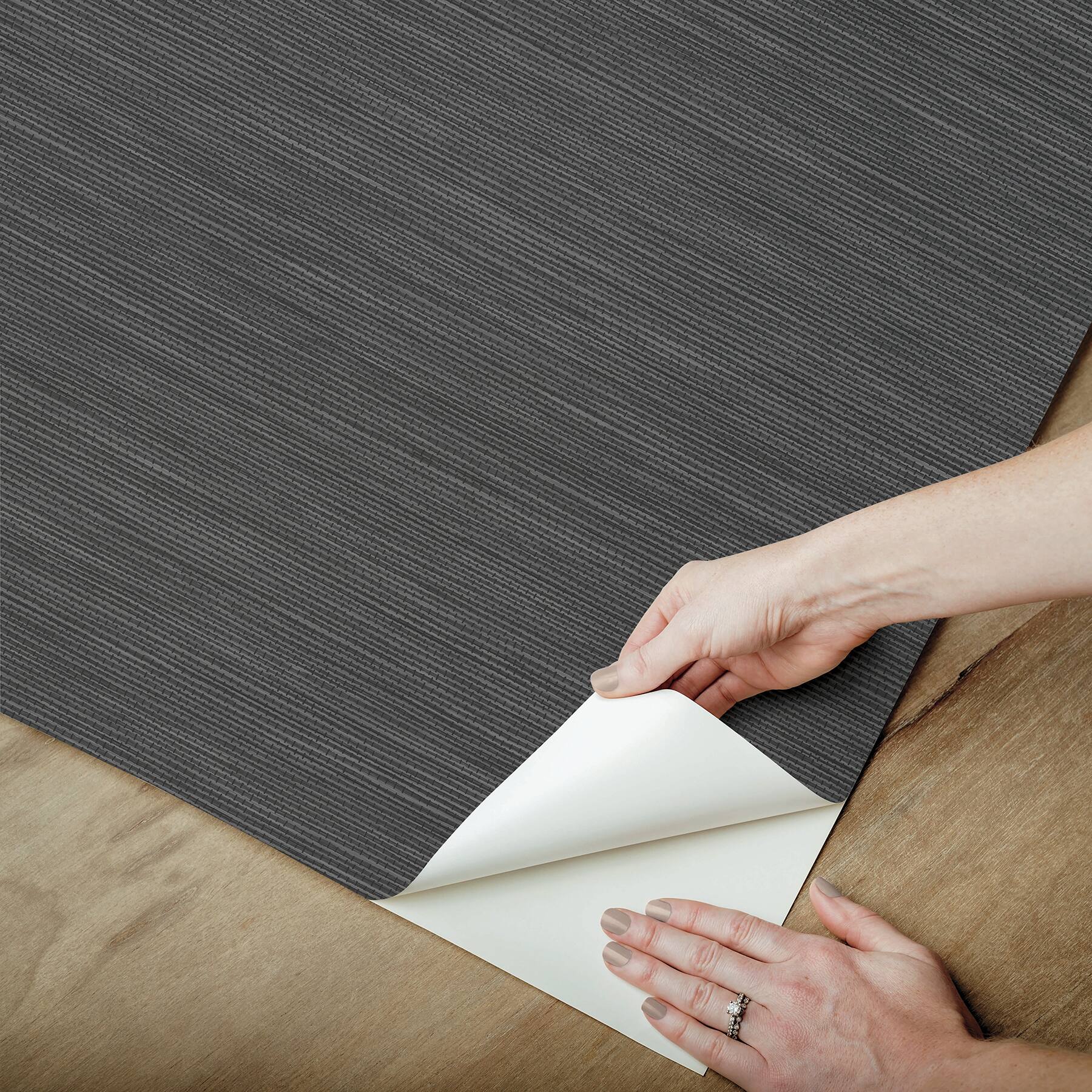 RoomMates Mr. Kate Stella Grasscloth Peel & Stick Wallpaper