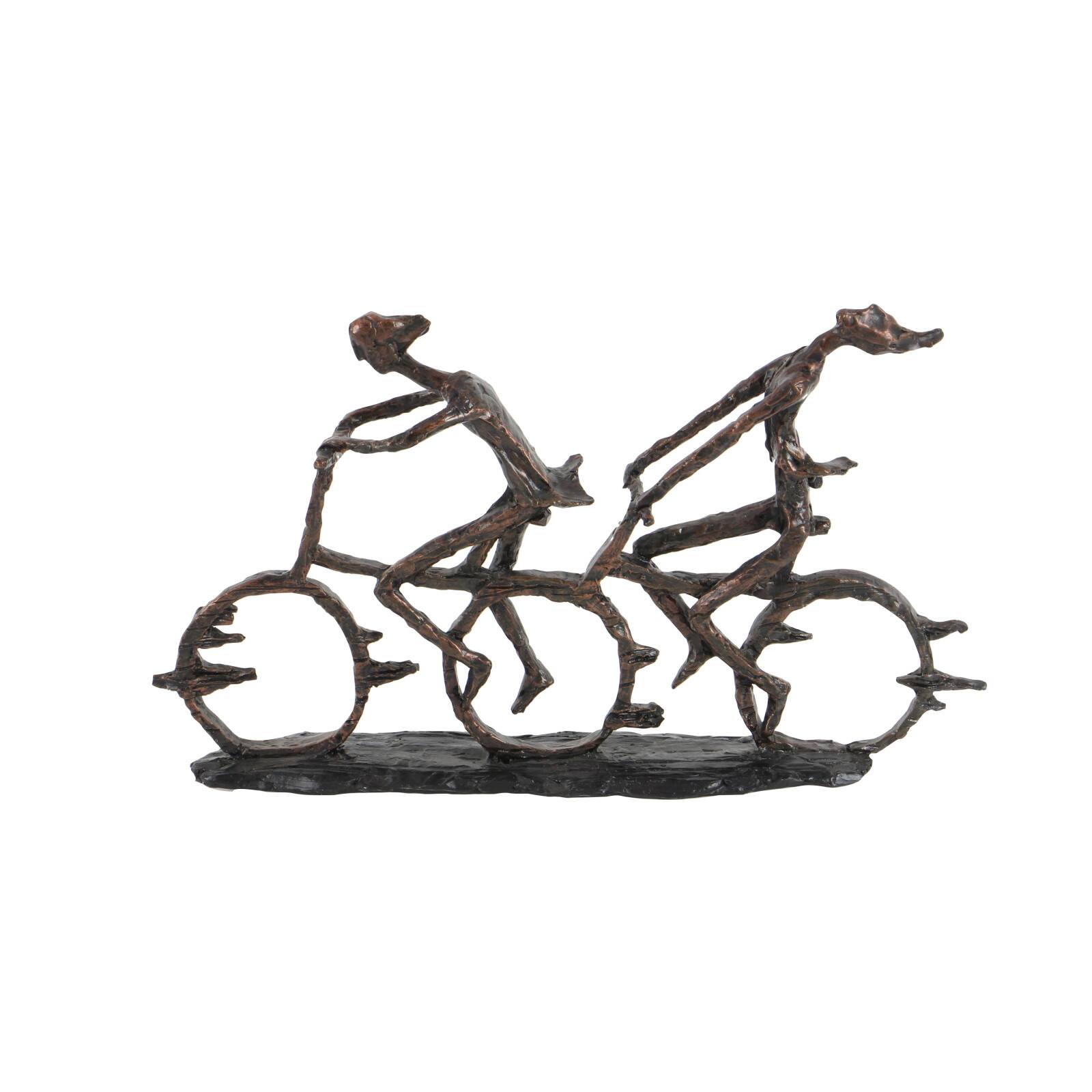 21" Brass Polystone Industrial Bicycle Sculpture