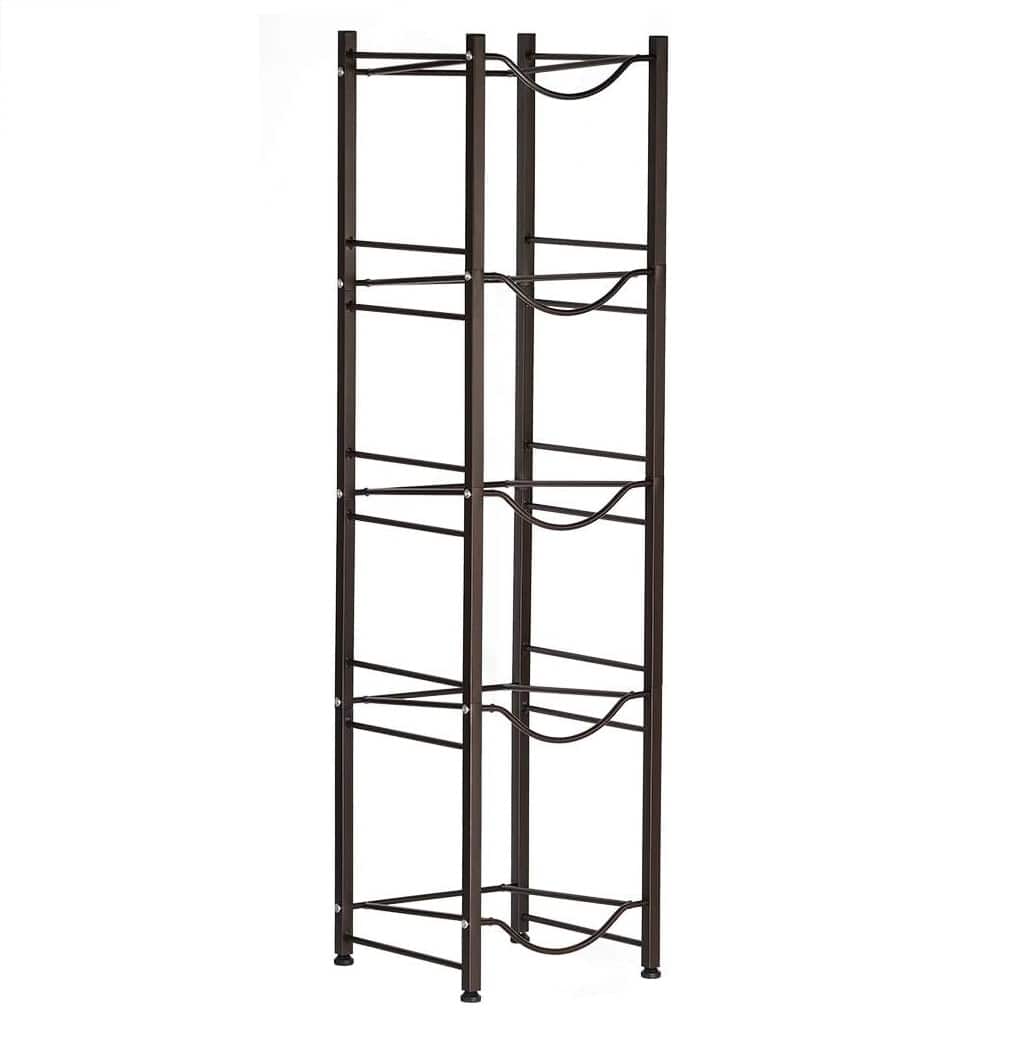 NEX™ Dark Brown 5 Tier 5 Gallon Metal Water Jug Holder Storage Rack