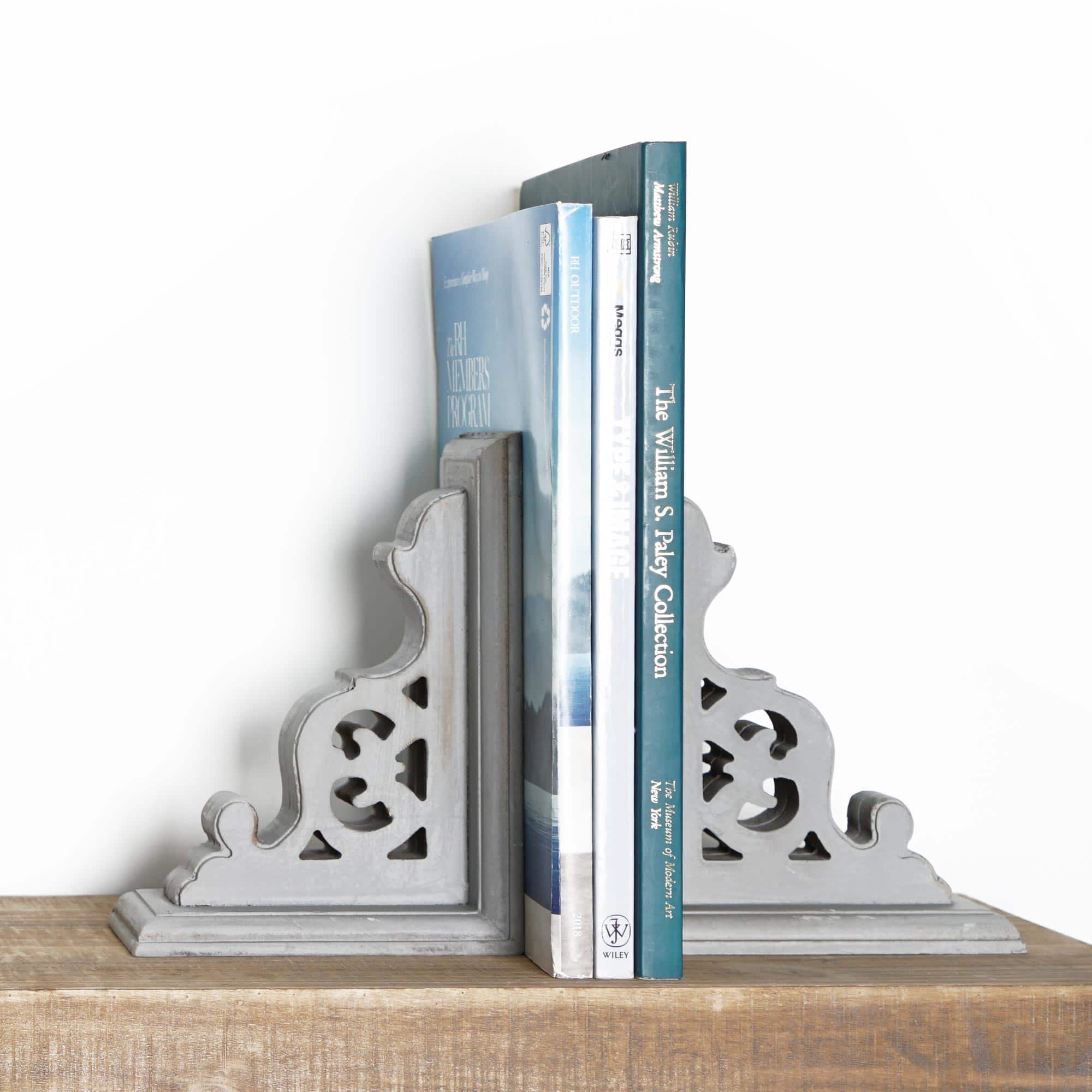 American Art Décor™ 8" Vintage Decorative Wood Bookends, 2ct.
