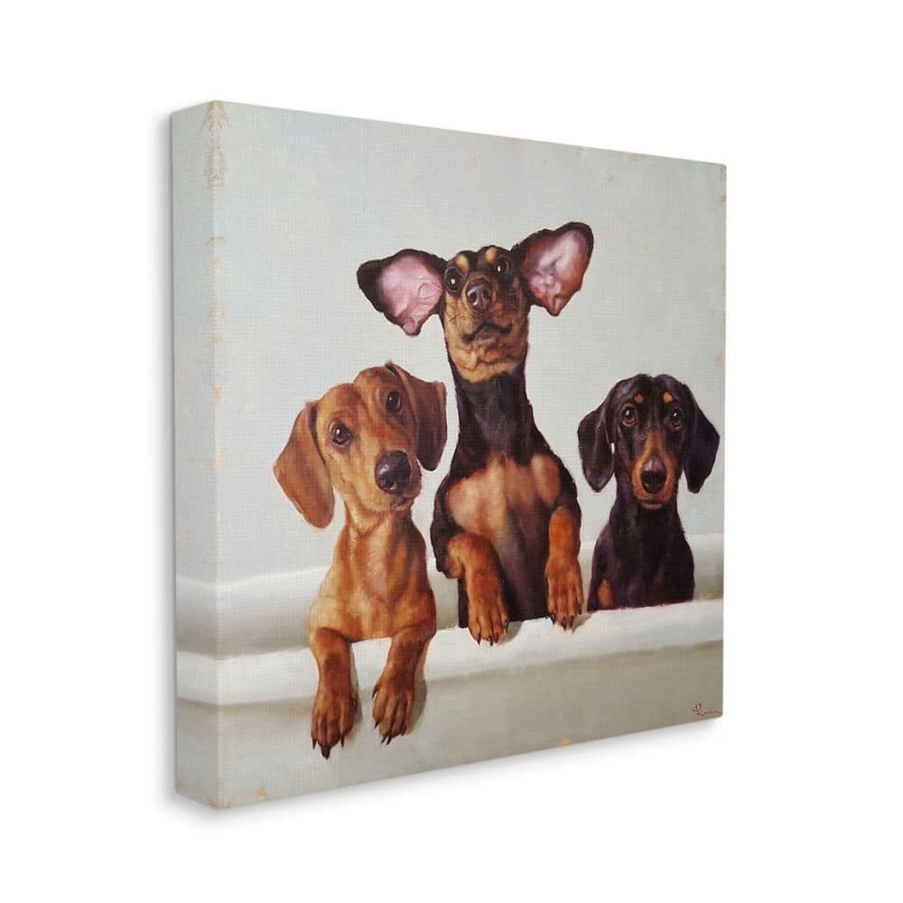 Stupell Industries Dachshunds in the Tub Wall Art