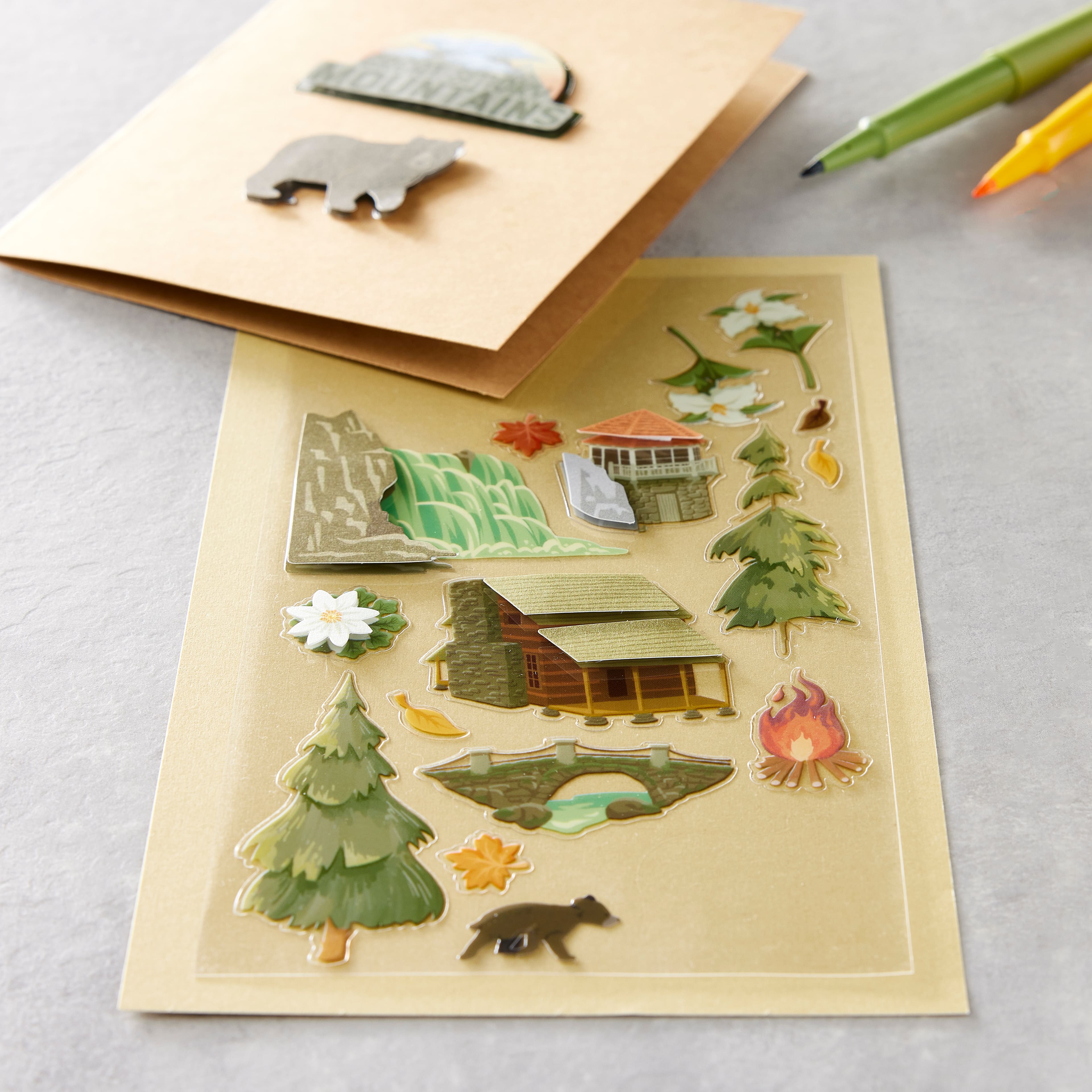 12 Pack: Smoky Mountain Dimensional Stickers by Recollections™