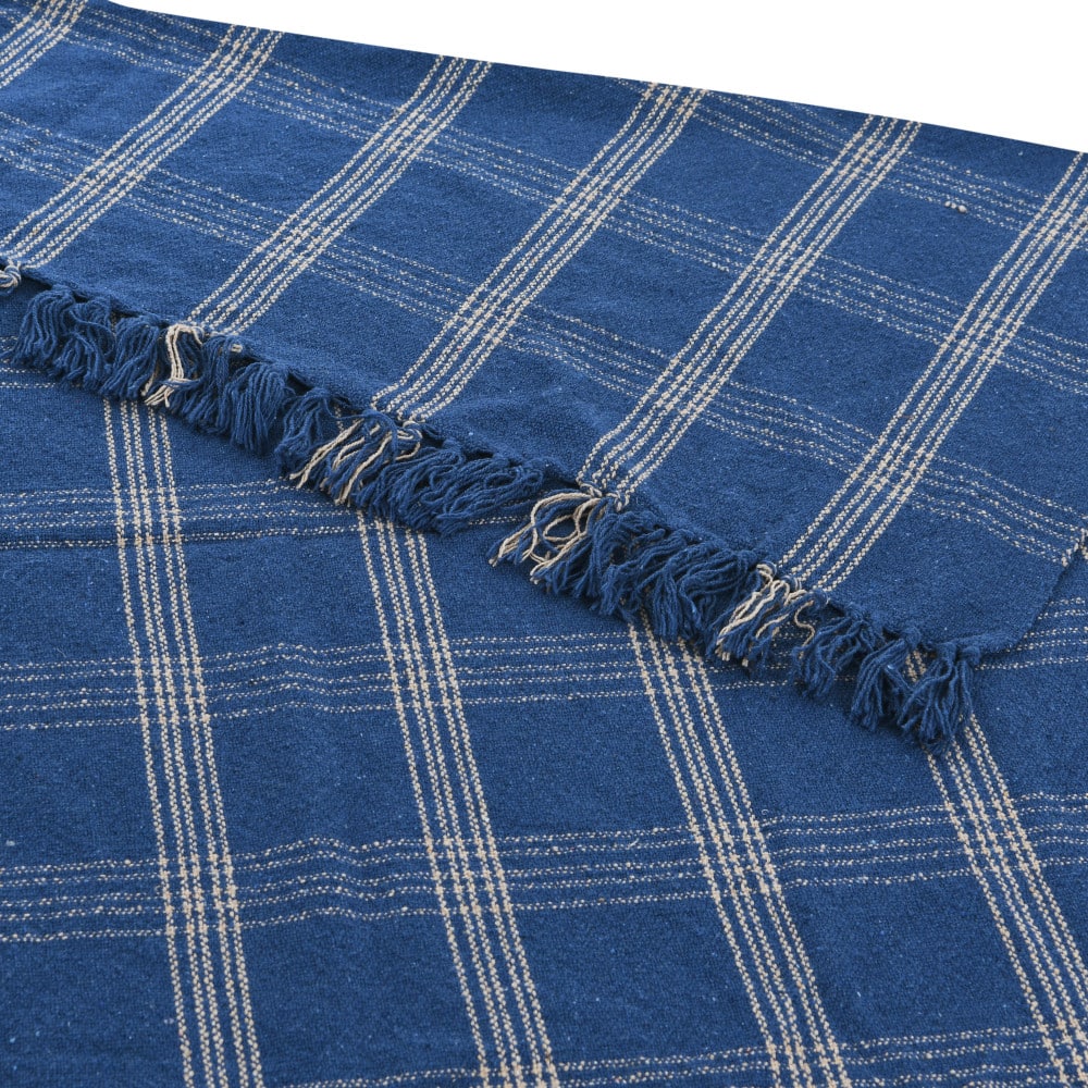Hello Honey® Plaid Recycled Cotton Blend Throw Blanket with Fringe