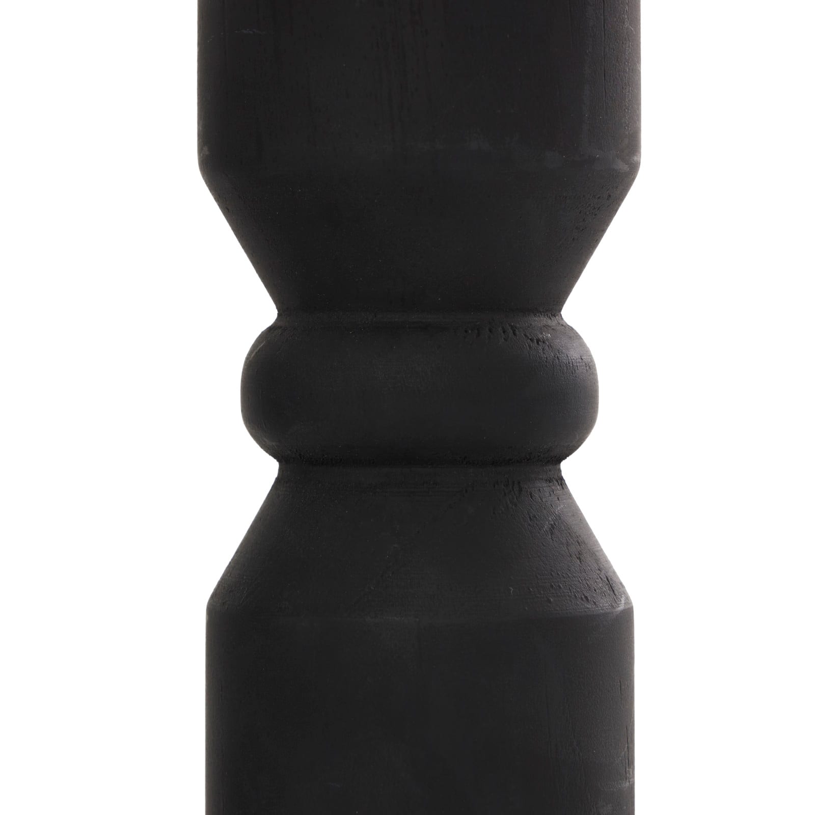 Black Wood Minimalistic Tapered Candle Holder Set