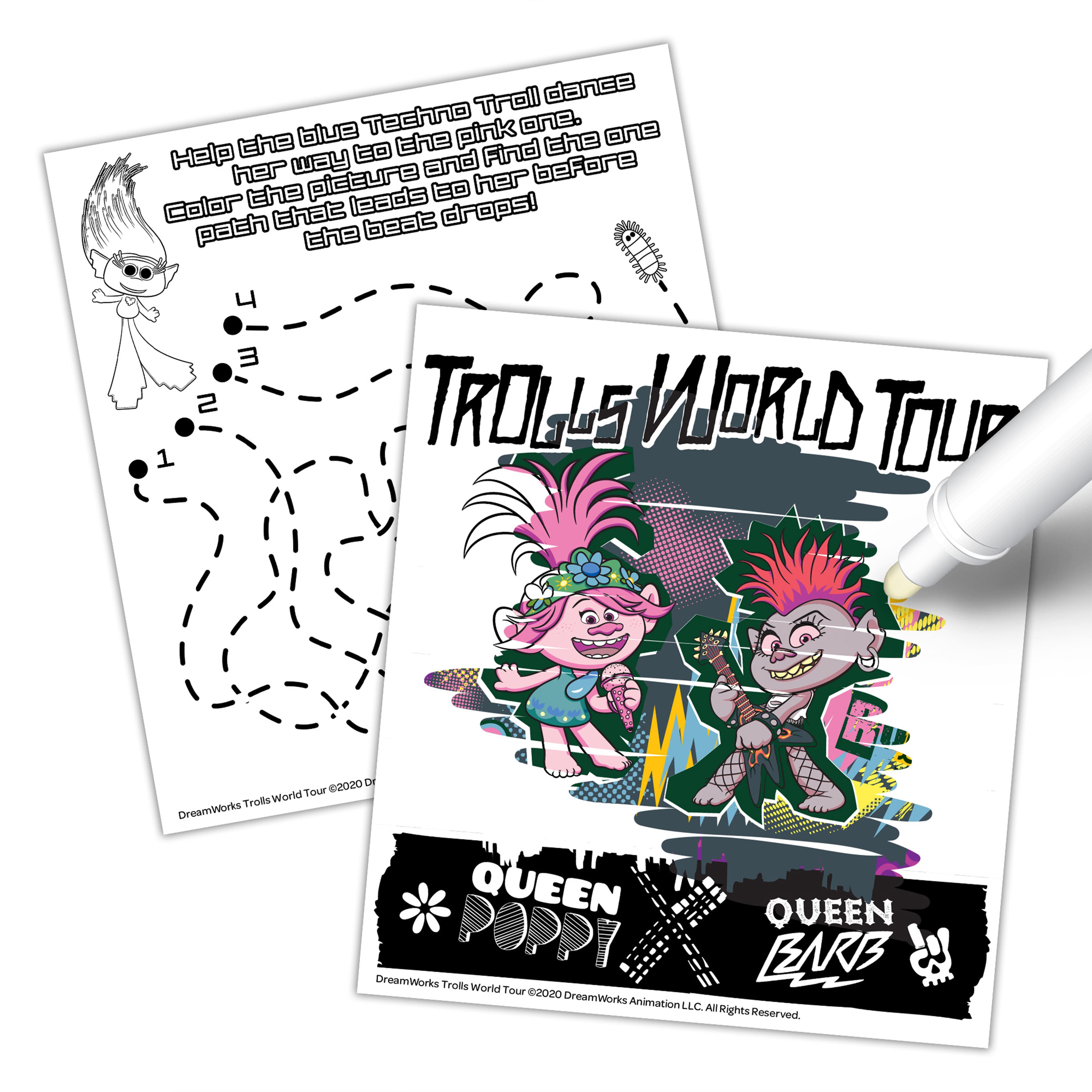 Imagine Ink® Trolls World Tour Magic Ink Pictures Game & Activity Book