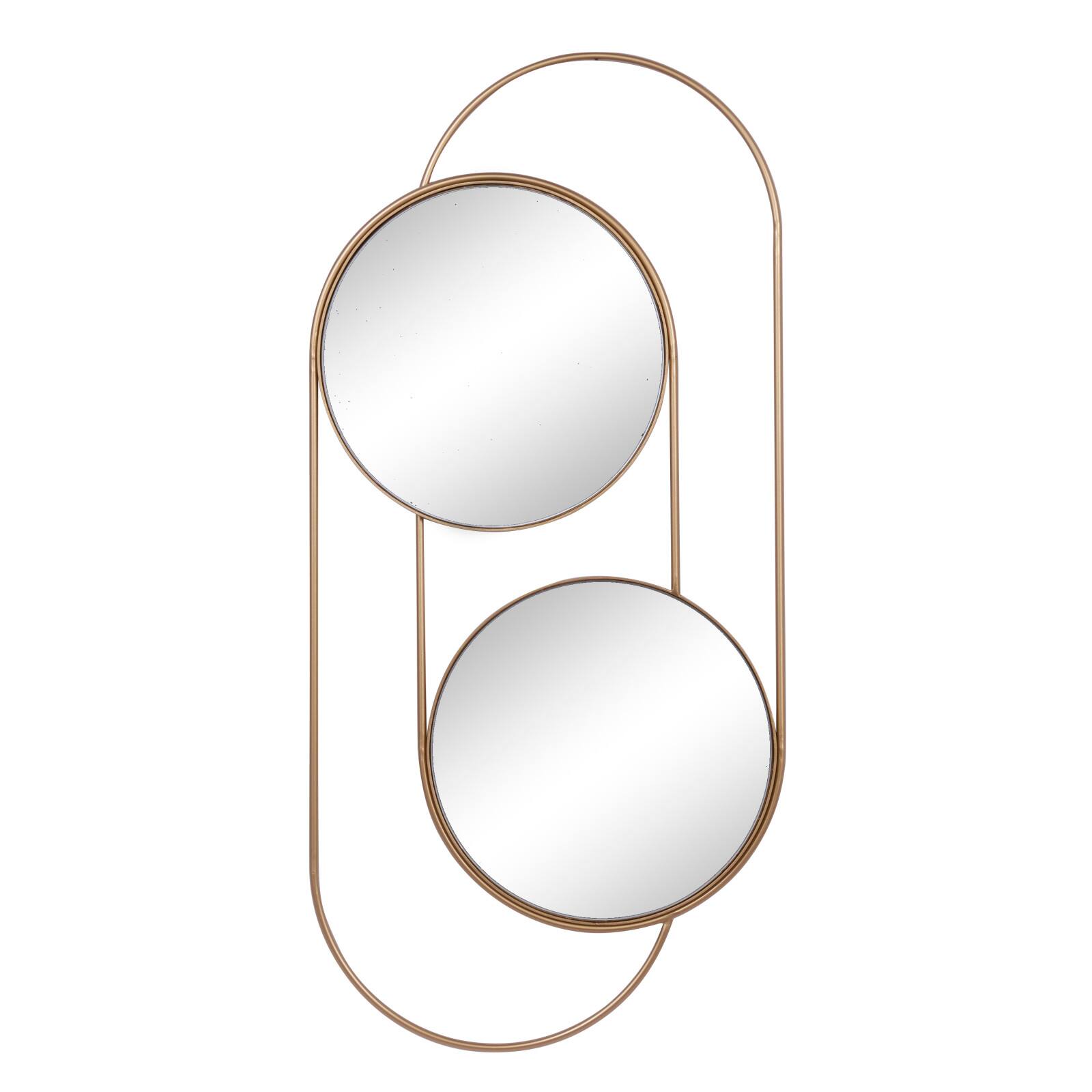 43" Gold Contemporary Metal Wall Mirror
