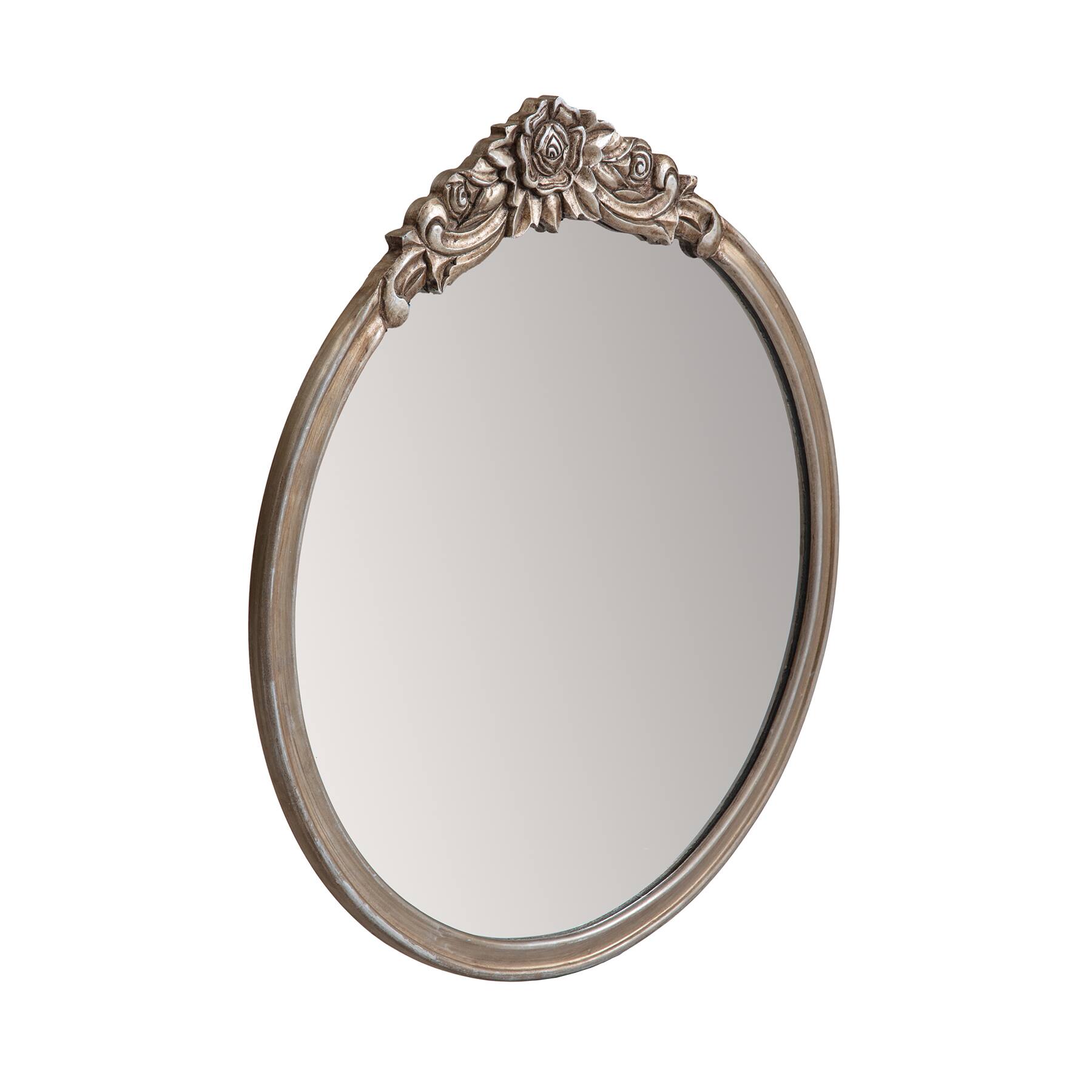 Habitat Alaric 21.5" Pewter Rosette Framed Mirror