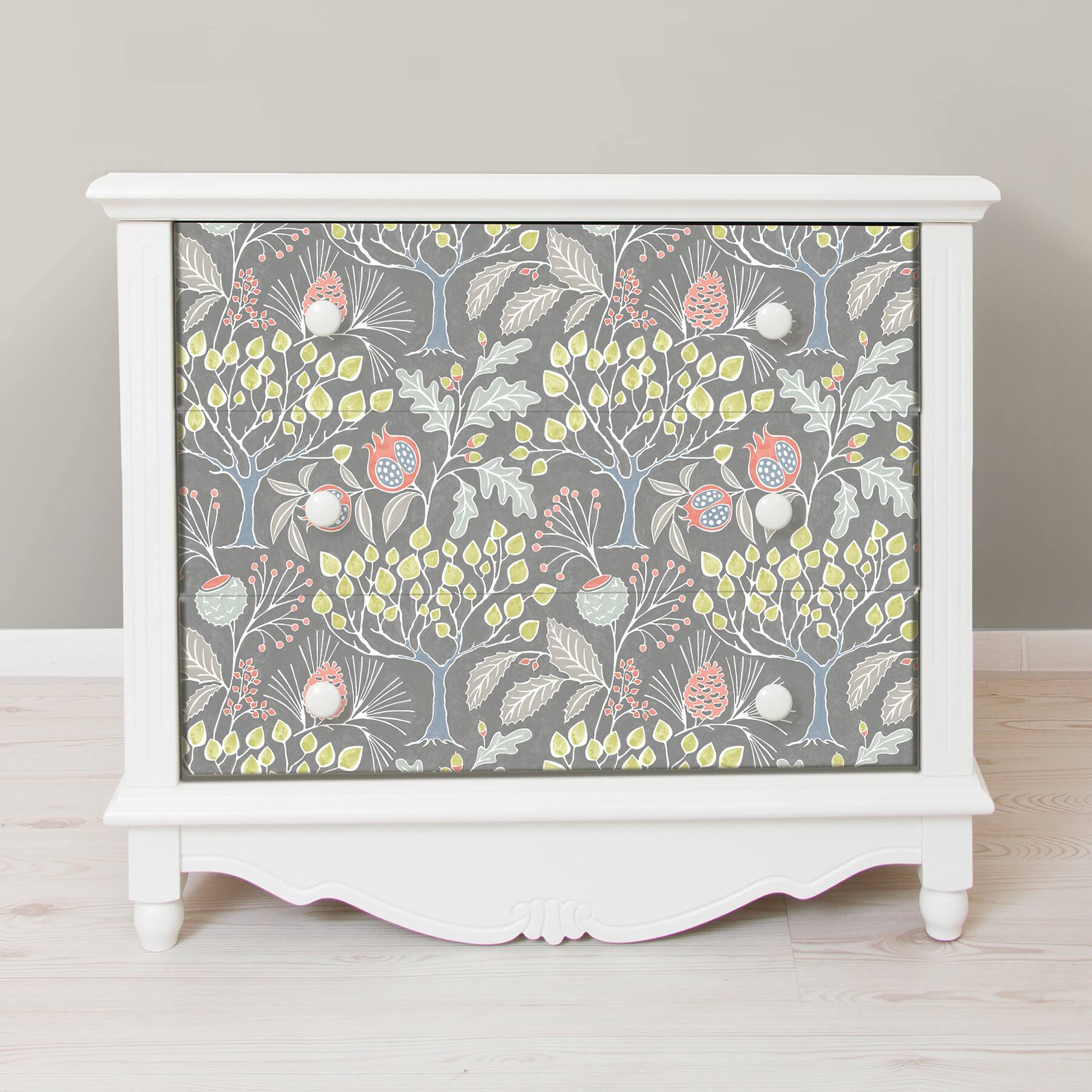 NuWallpaper Groovy Garden Gray Peel & Stick Wallpaper