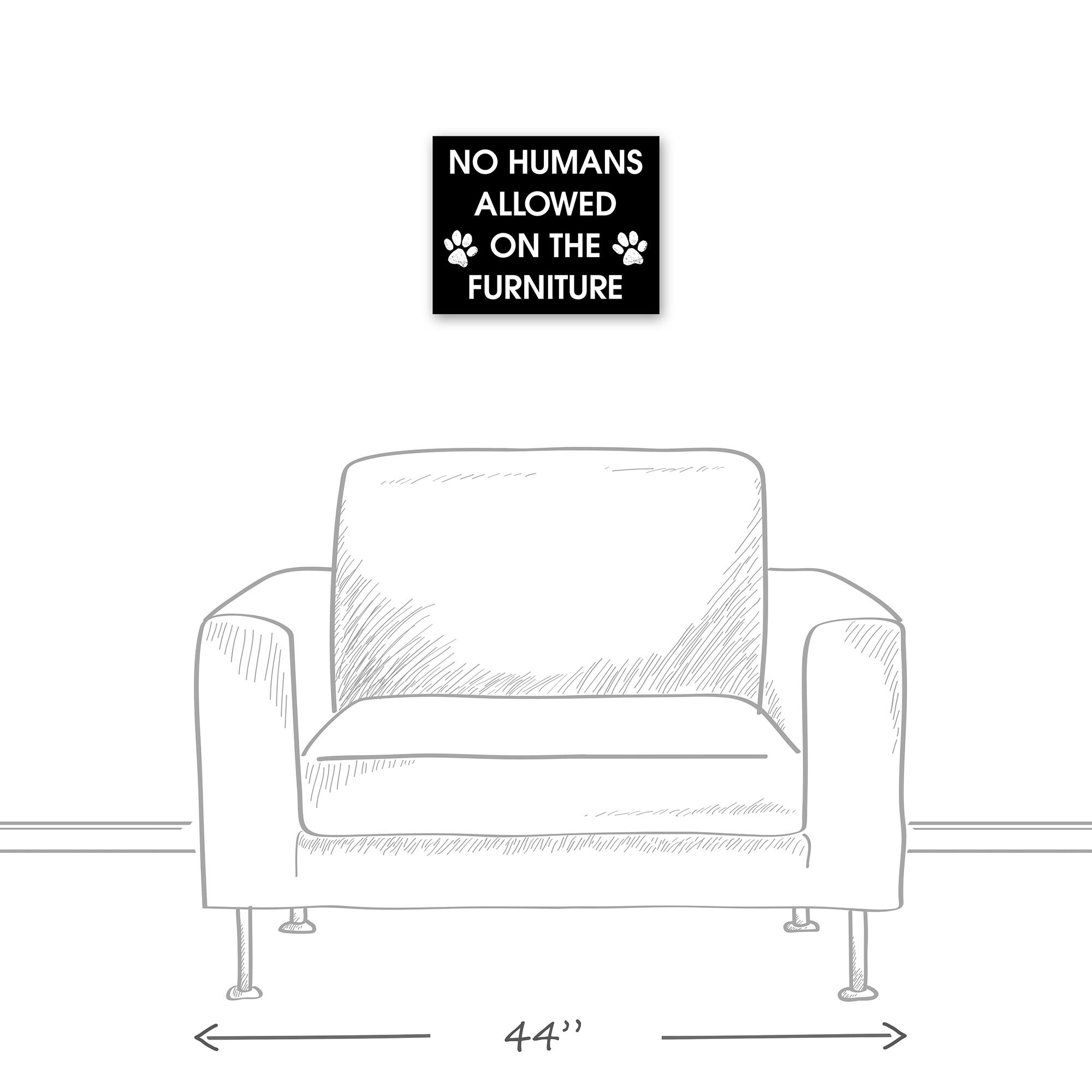 No Humans Allowed on the Furniture Canvas Wall Art