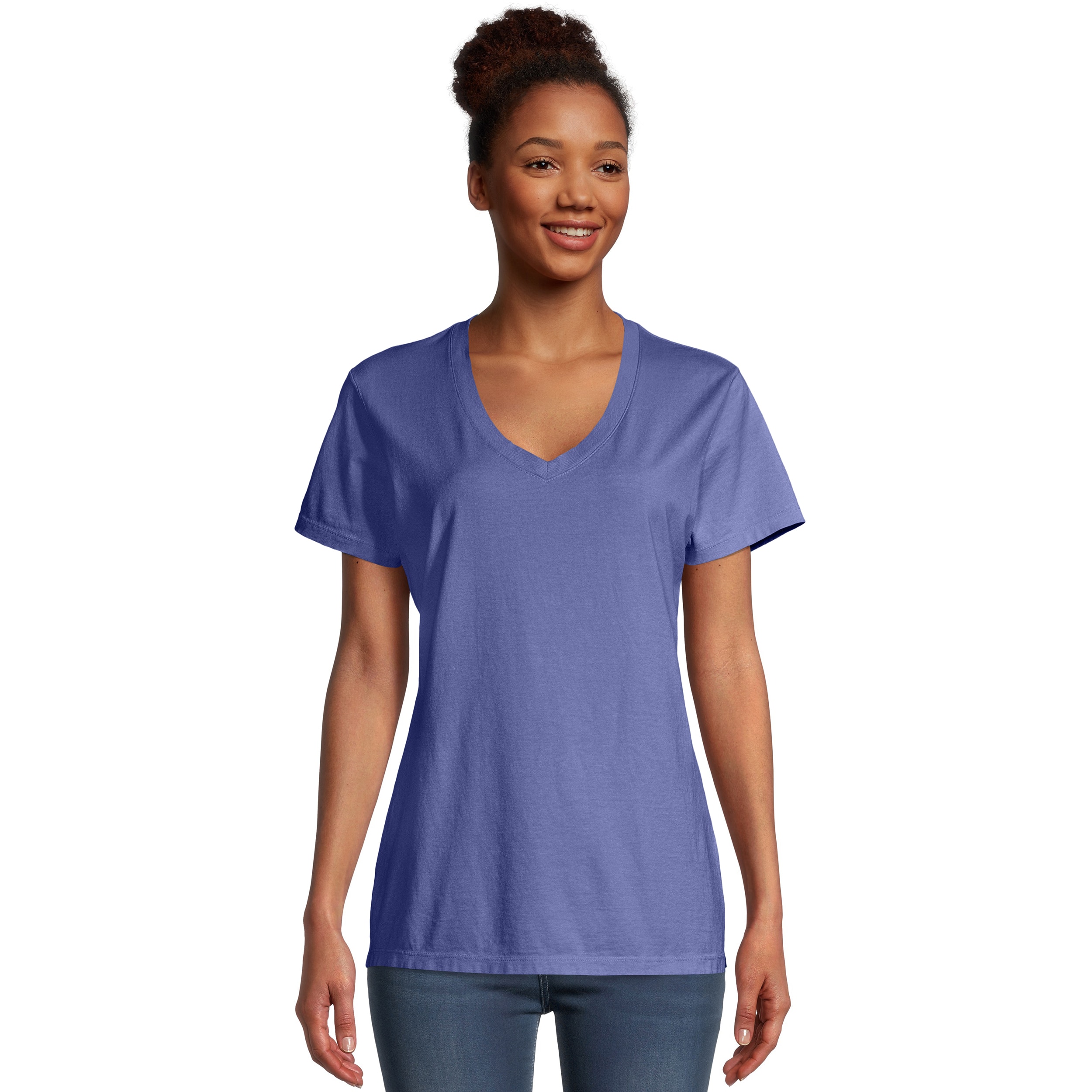 Hanes ComfortWash Garment-Dyed V-Neck Women's T-Shirt