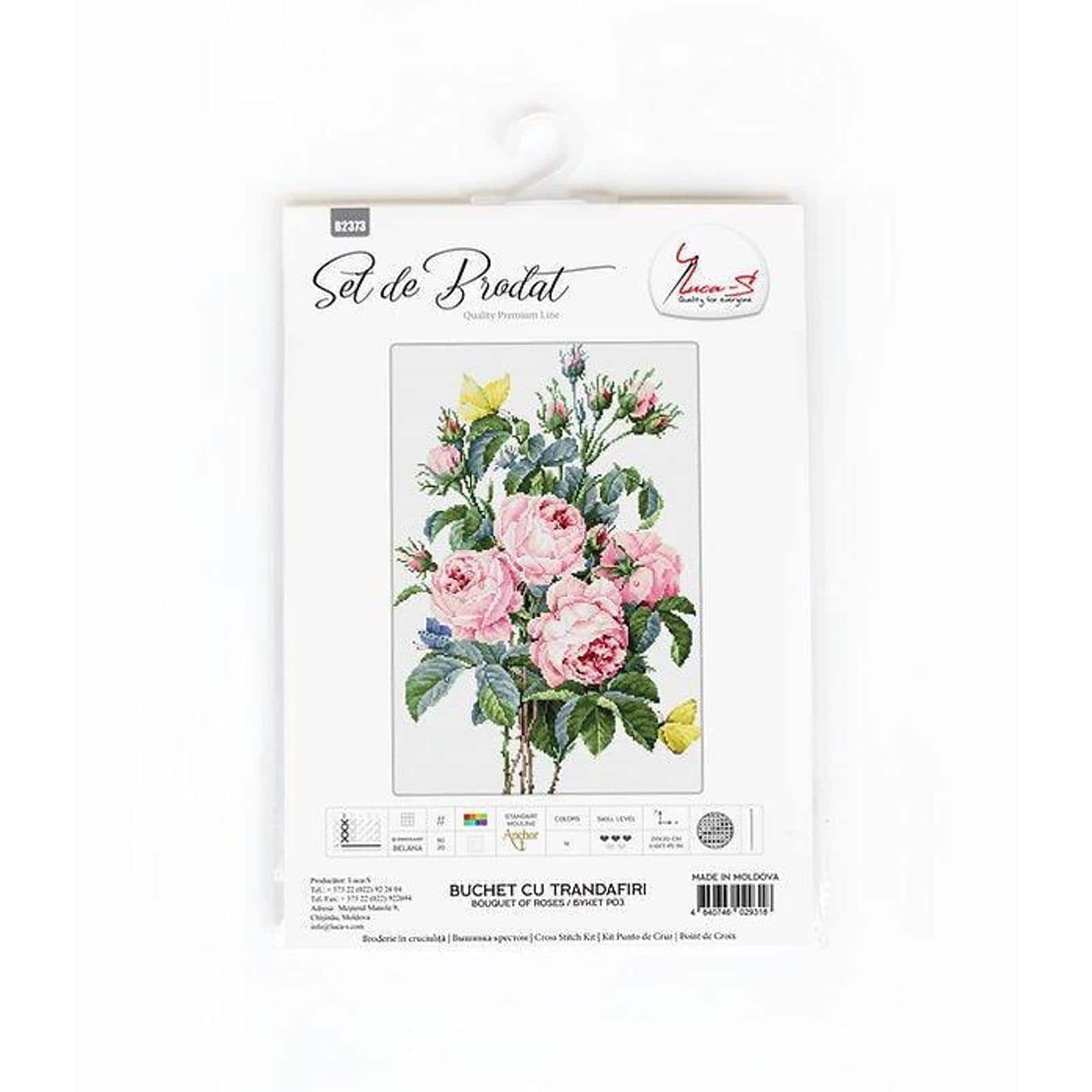 Luca-s Bouquet Of Roses Counted Cross Stitch Kit