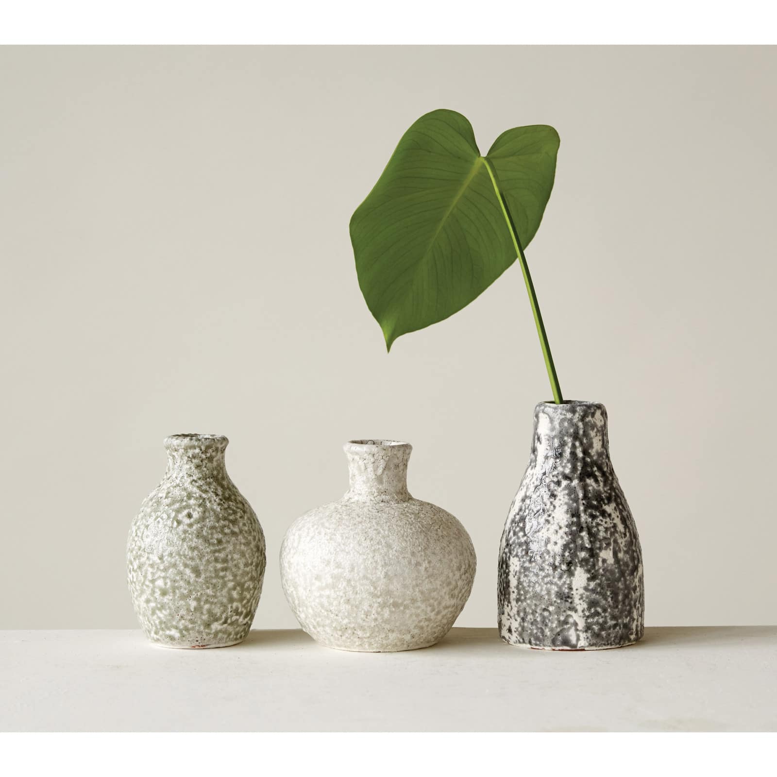 Hello Honey® Distressed Grey Terra Cotta Vases Set
