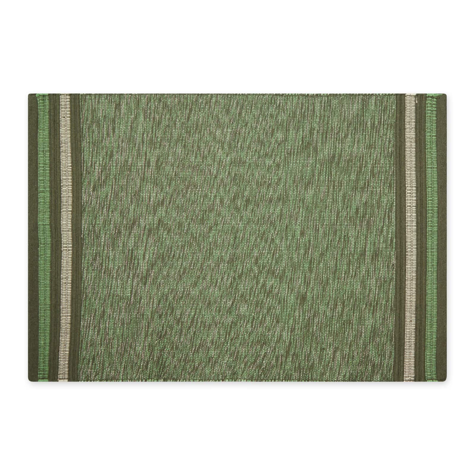 DII® Modern Stripe Variegated Handwoven Recycled Yarn Rug