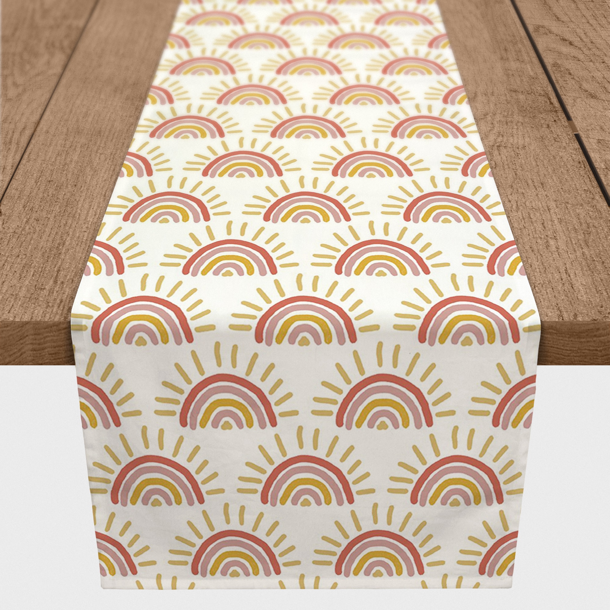 72" Sun Pattern Cotton Twill Runner