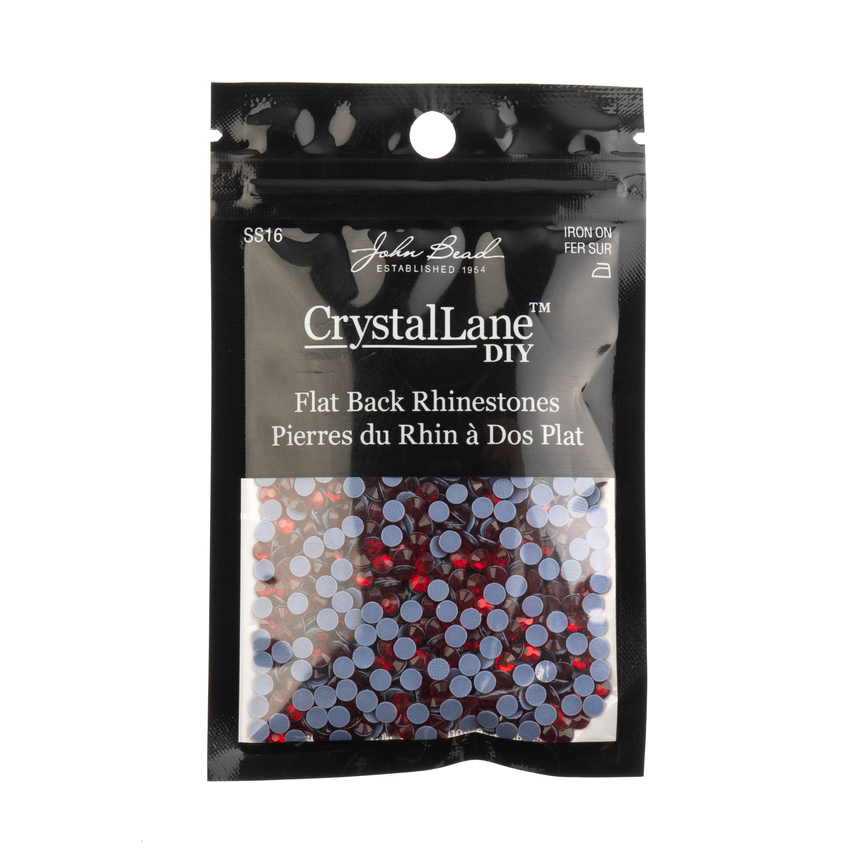 Crystal Lane DIY SS16 Round Glass Hotfix Flatback Rhinestones, 1,440ct.