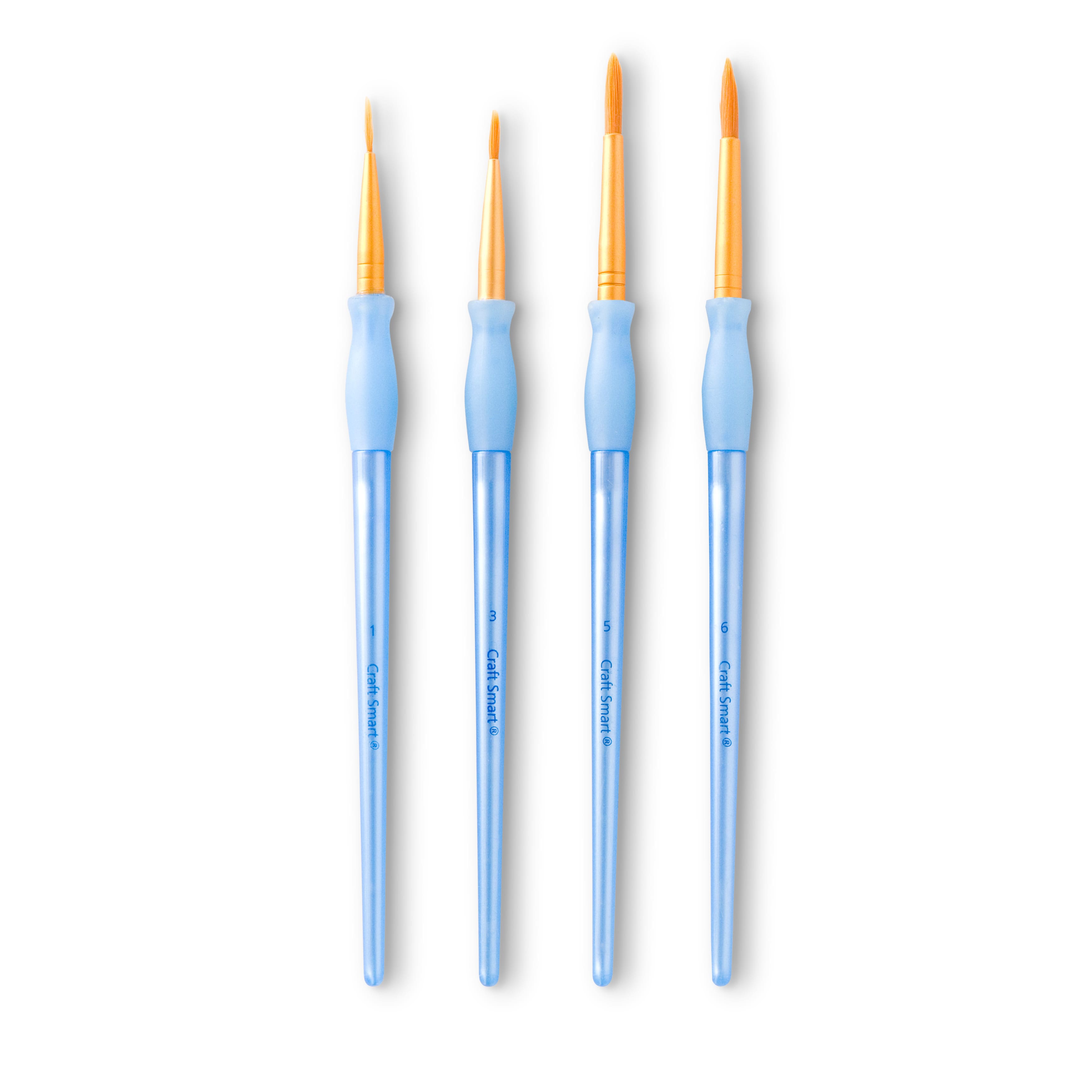 Round Brush Set Golden Taklon by Craft Smart® 