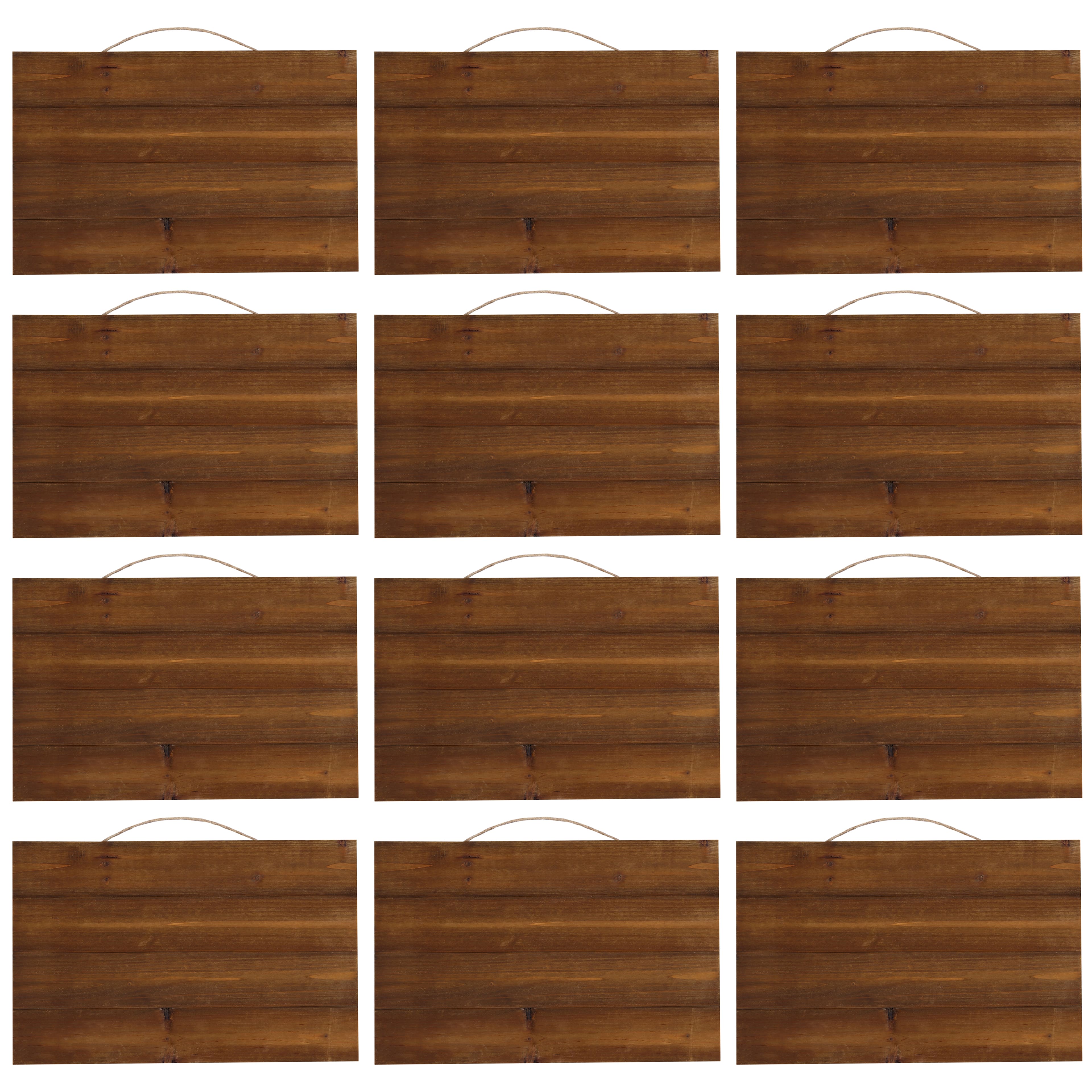 12 Pack: 17" x 11" Wood Pallet Plaque by Make Market®