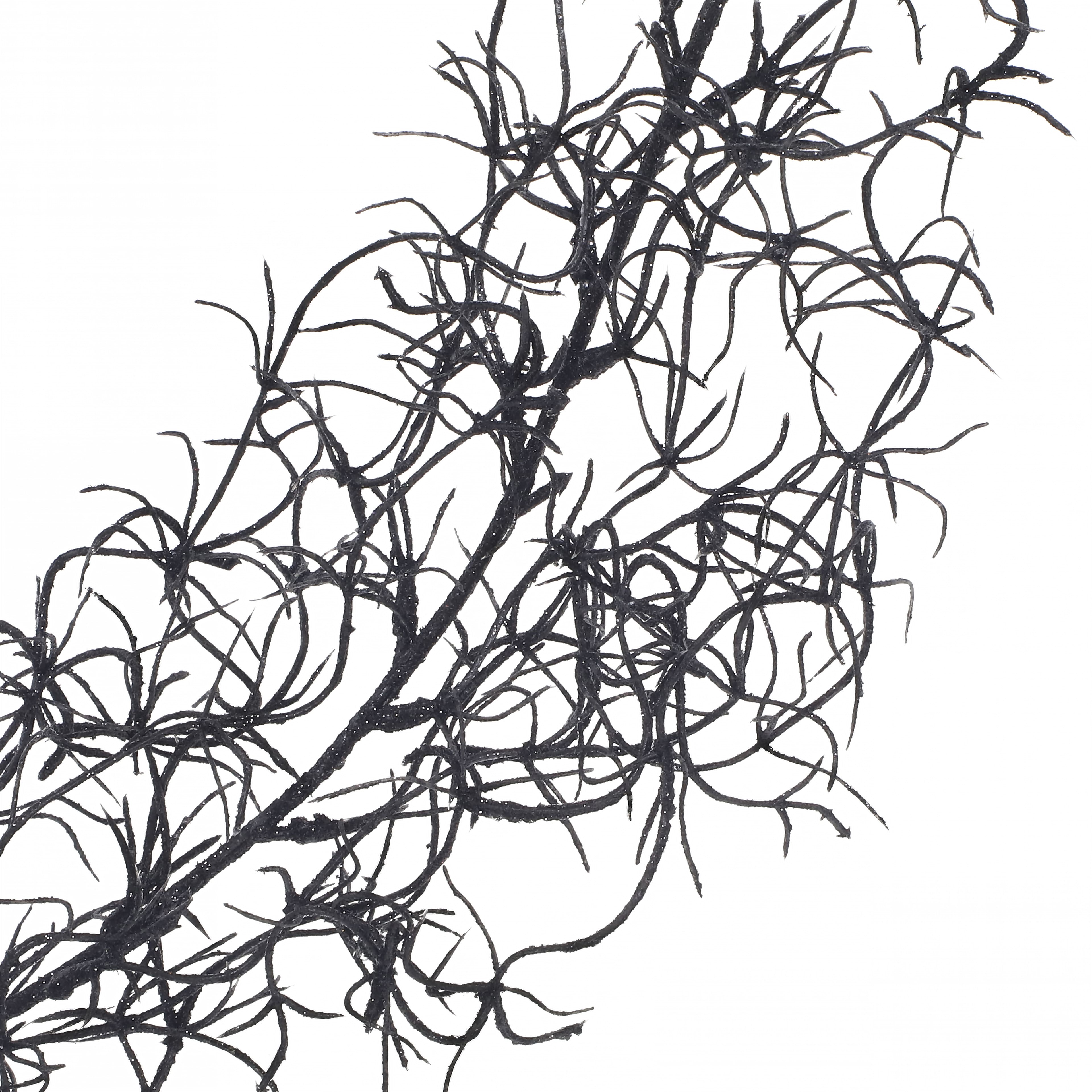 5ft. Black Glitter Spanish Moss Coiled Garland by Ashland®