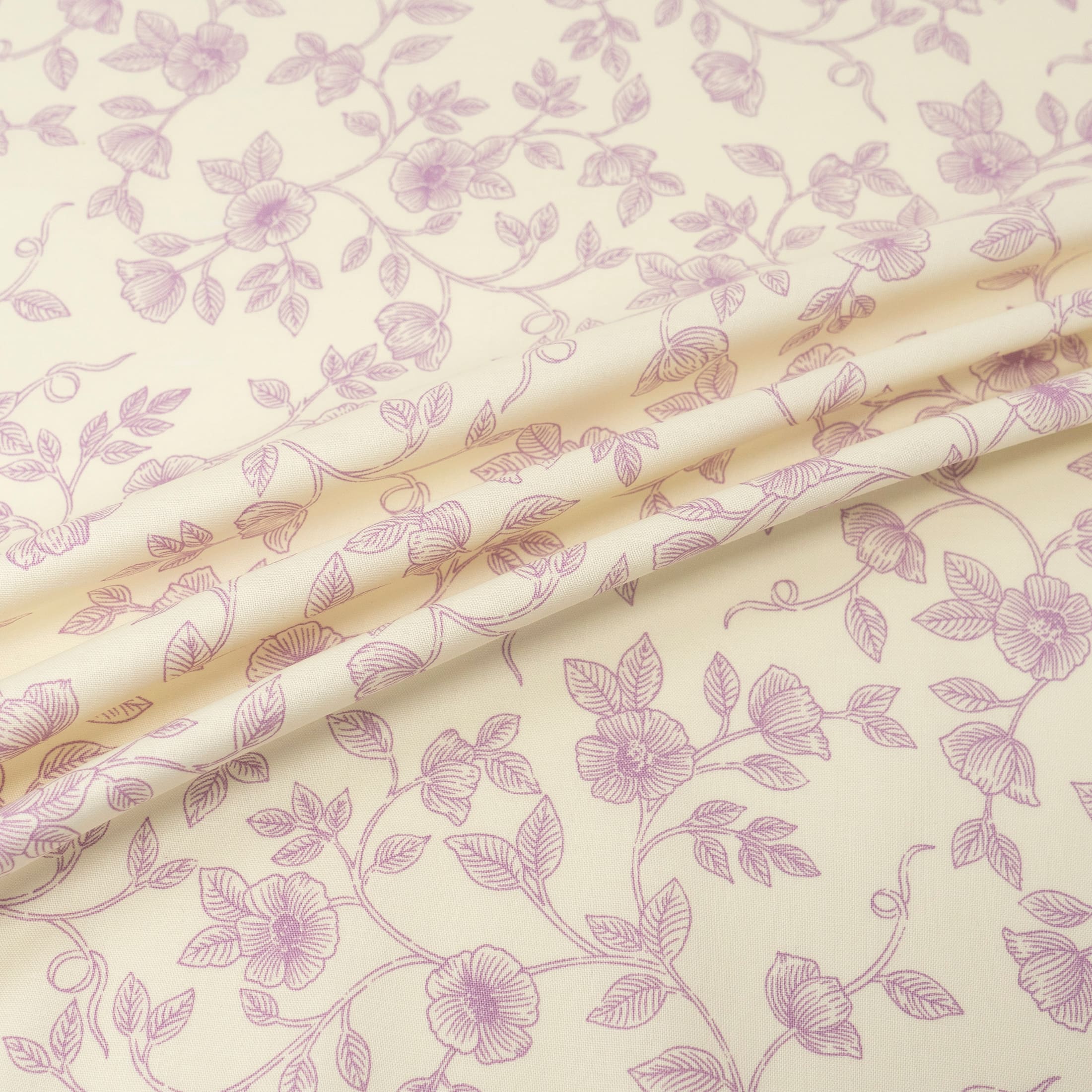 Stitch & Sparkle Aviary Lavender Floral Cotton Fabric