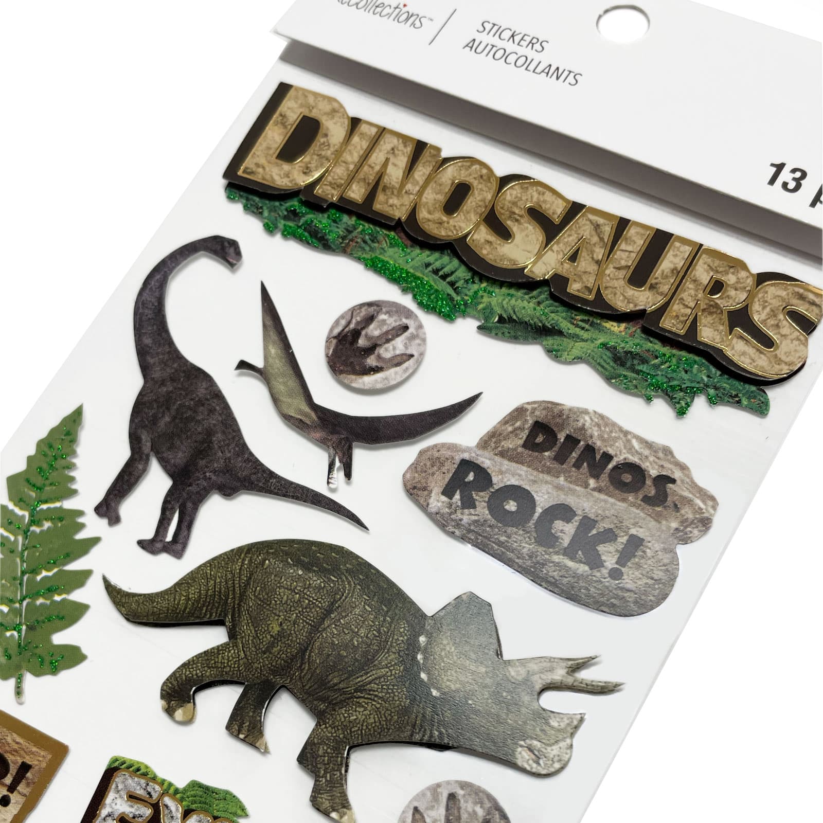 12 Pack: Dinos Rock Dimensional Stickers by Recollections™