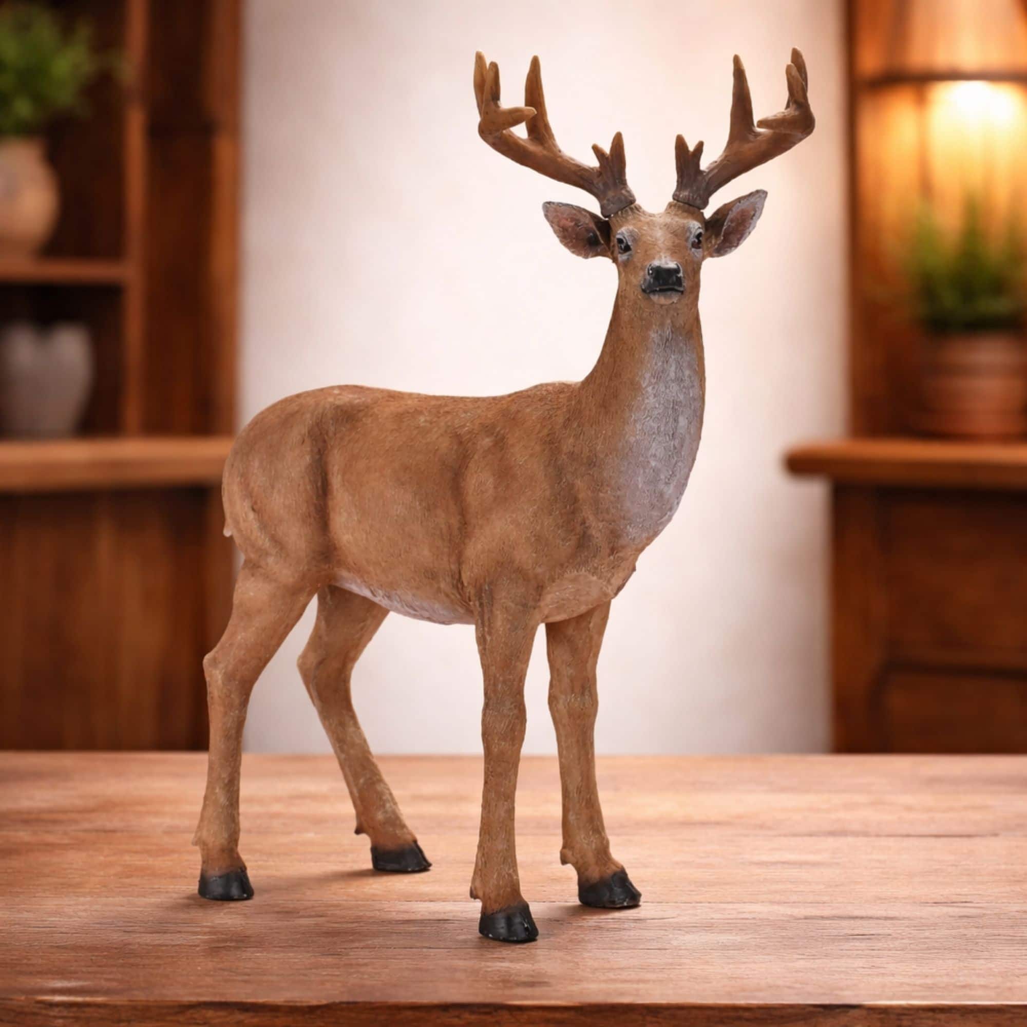 Melrose 31" Large Standing Woodland Deer Figurine