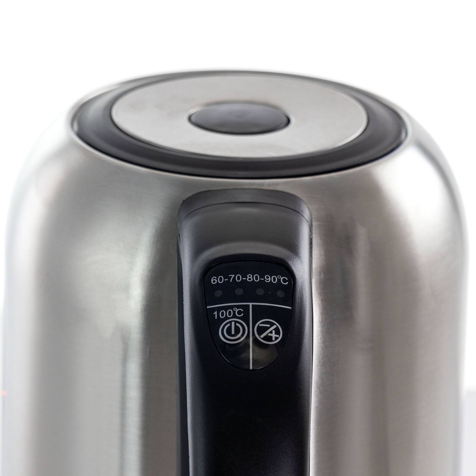 MegaChef 1.7L Stainless Steel Electric Tea Kettle With 5 Preset Temps