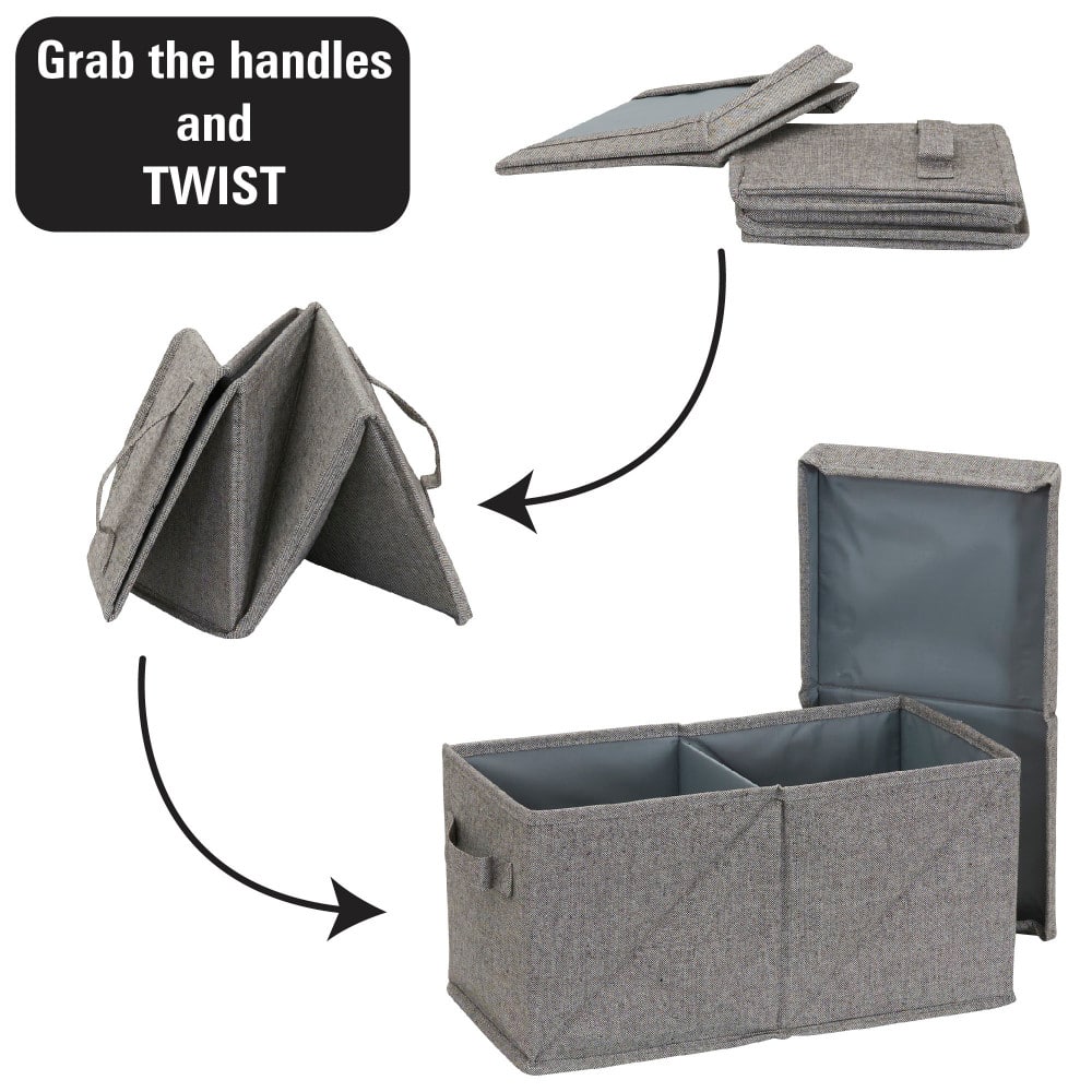 Household Essentials Fabric Storage Bin with Lid (Jumbo)