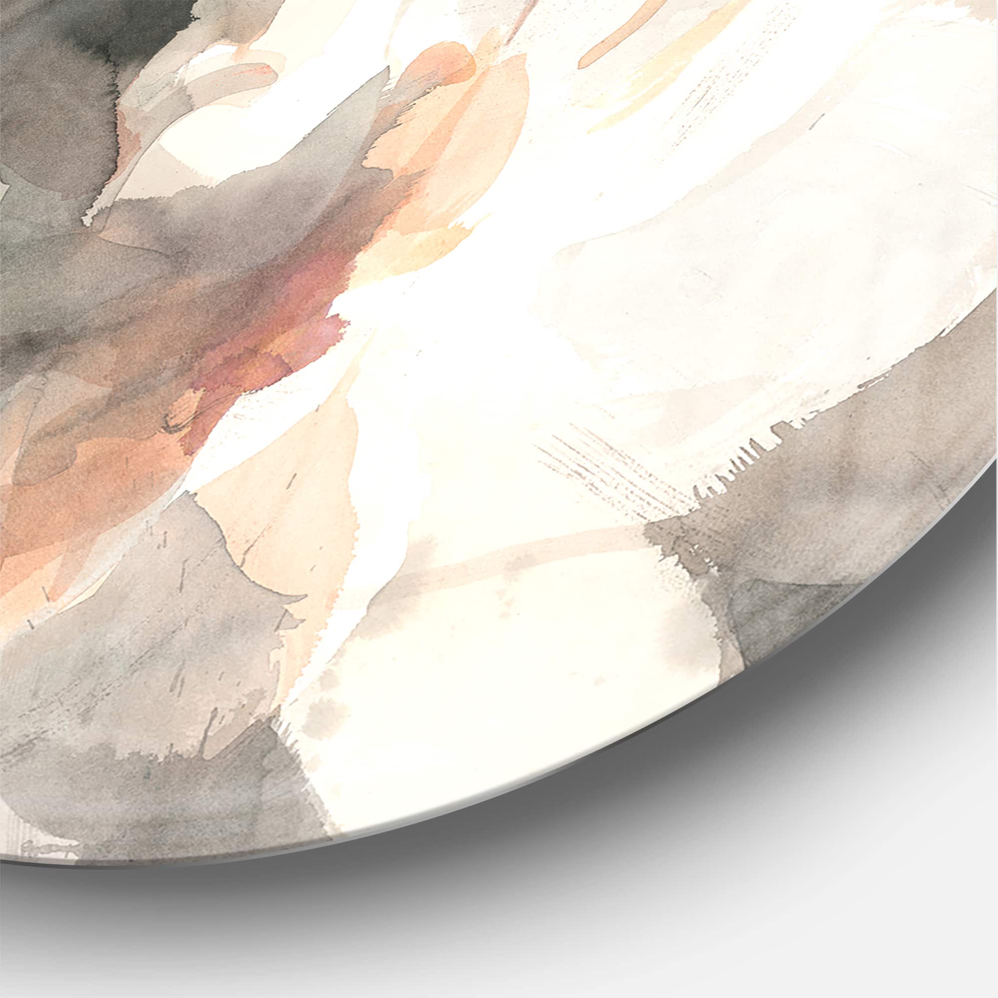 Designart - Abstract Peony Grey